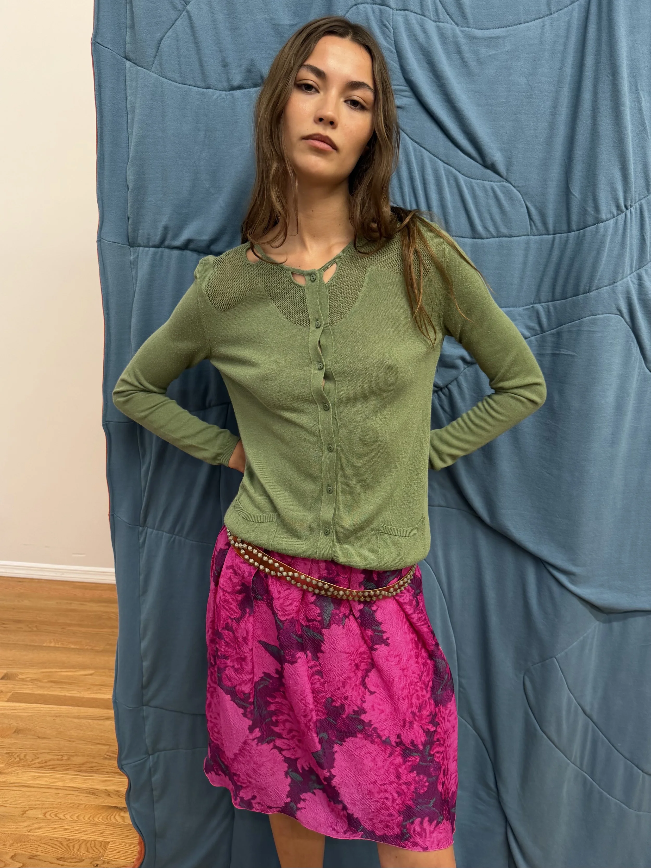 Green Cardigan