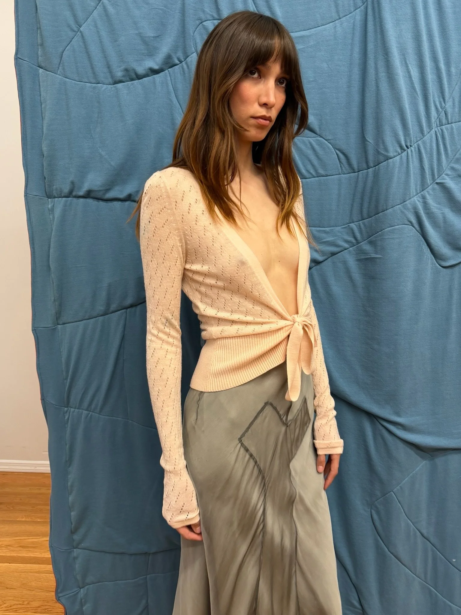 Pointelle Pink Cardigan
