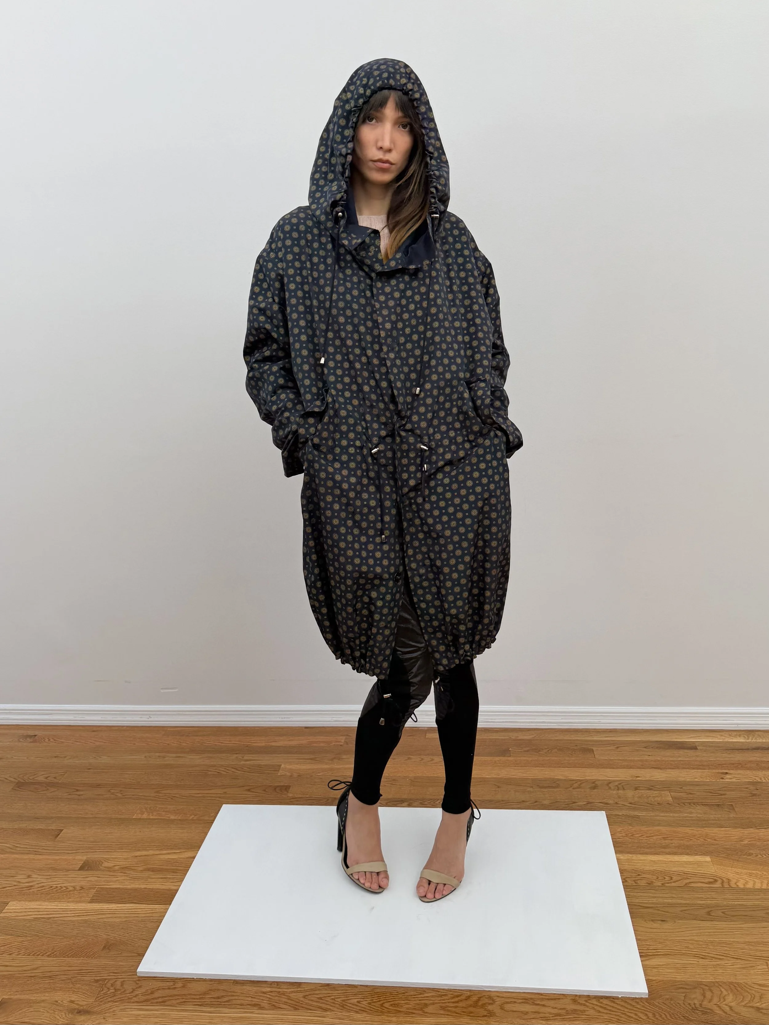 Navy & Gold Rain Coat