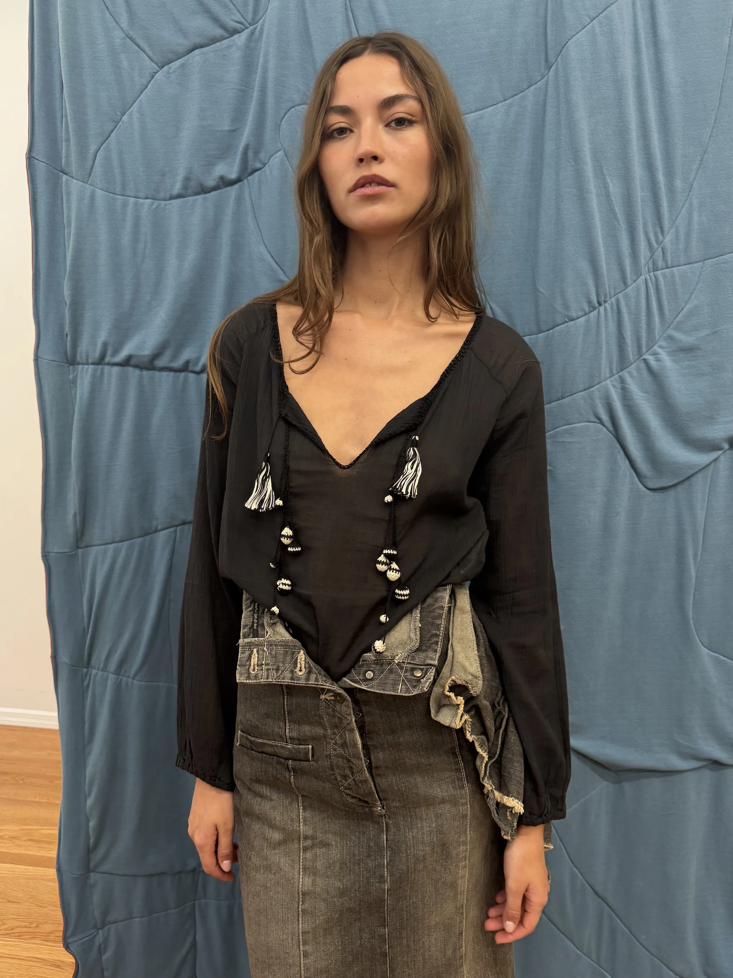 Beaded Tassle Blouse