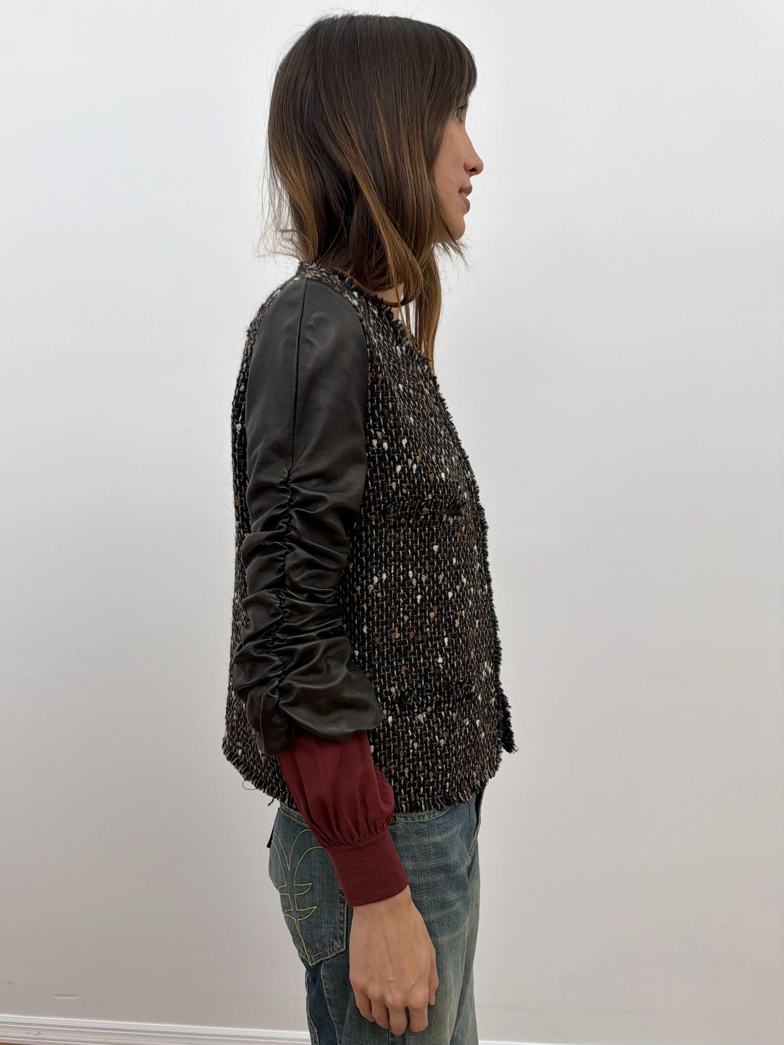 Tweed & Leather Jacket