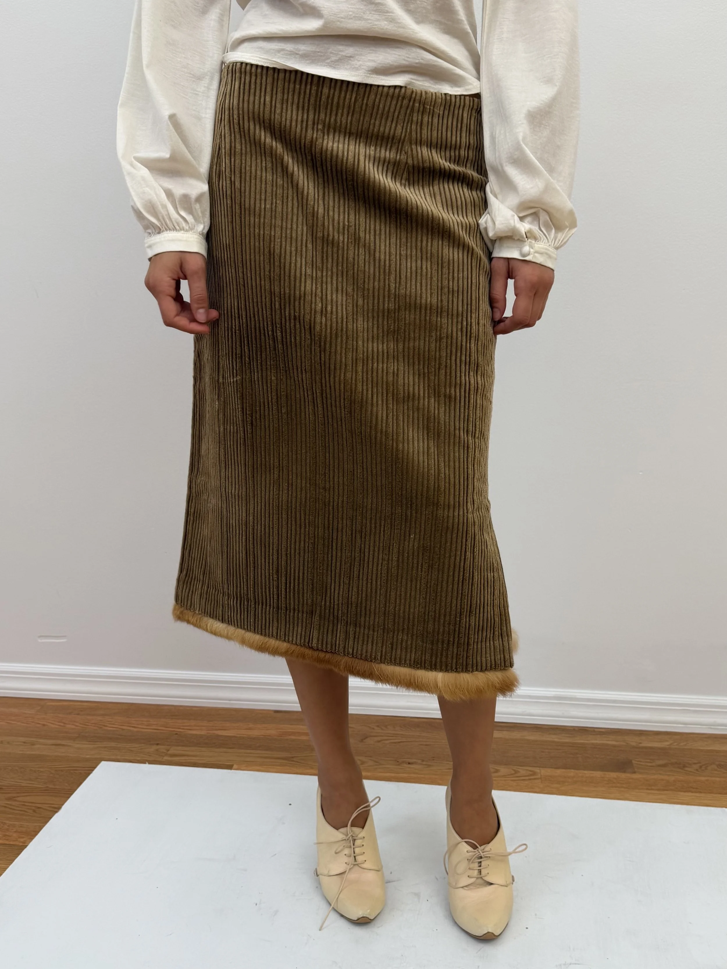 Fur Trim Skirt