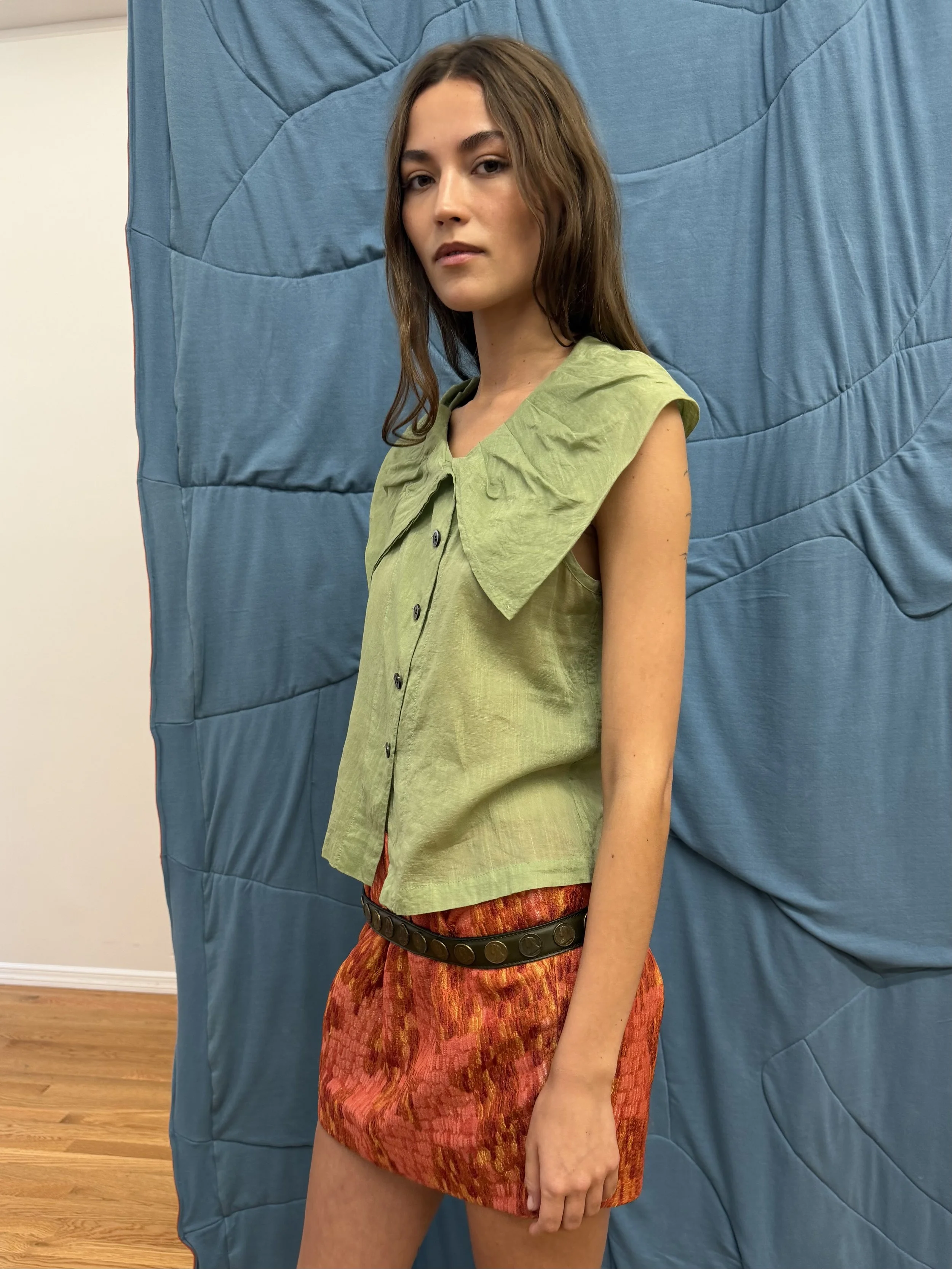 Green Collared Tank