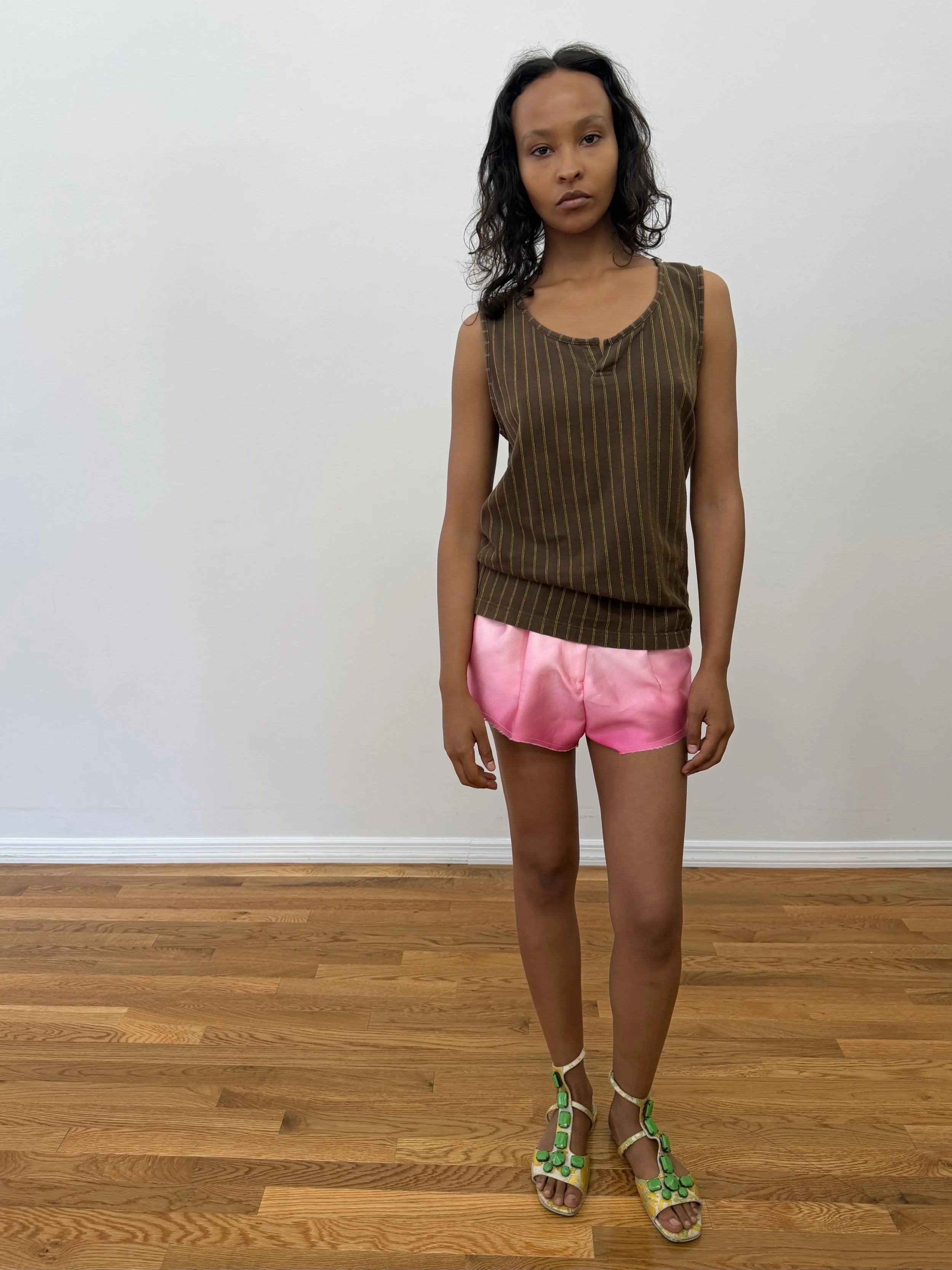 Brown Striped Tank
