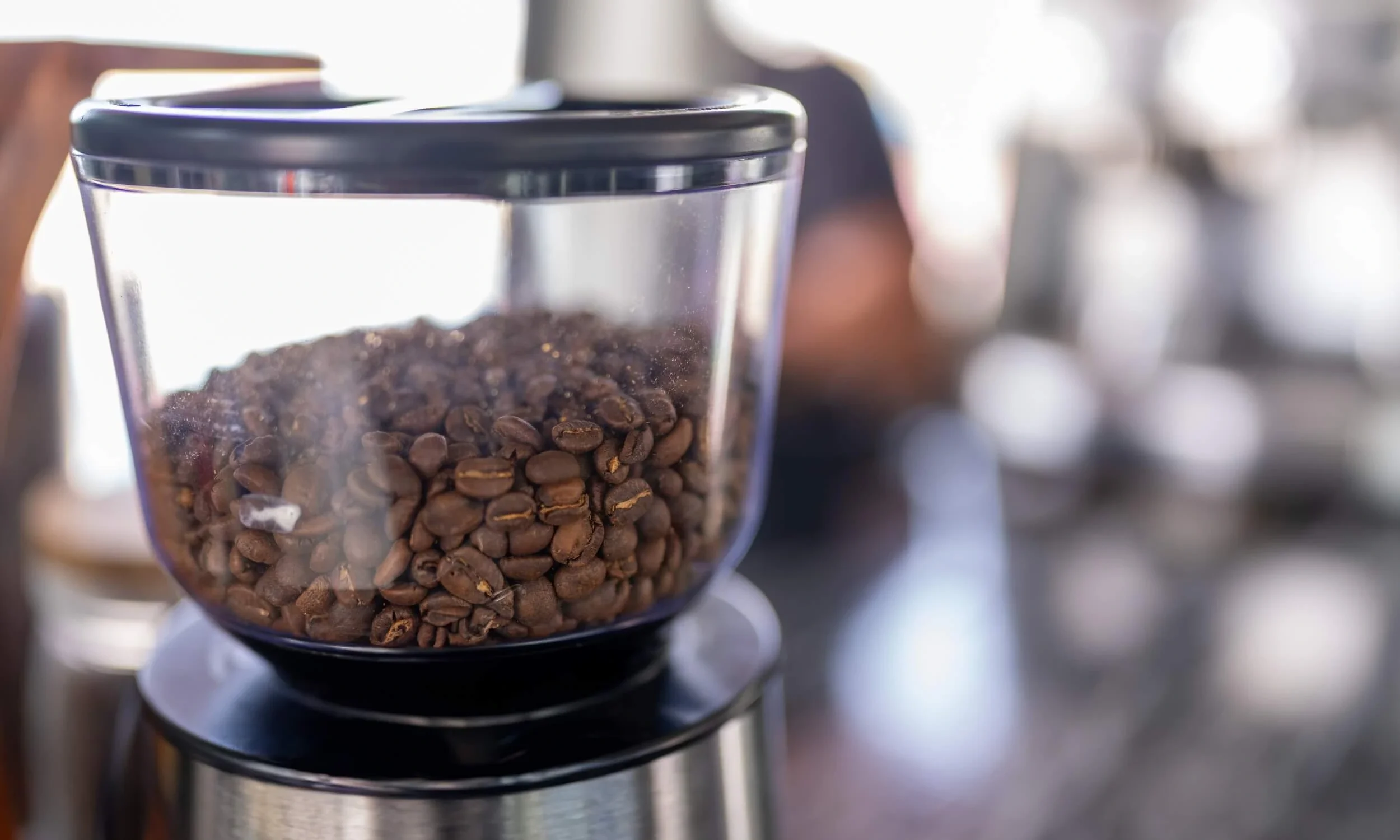 grinding coffee beans