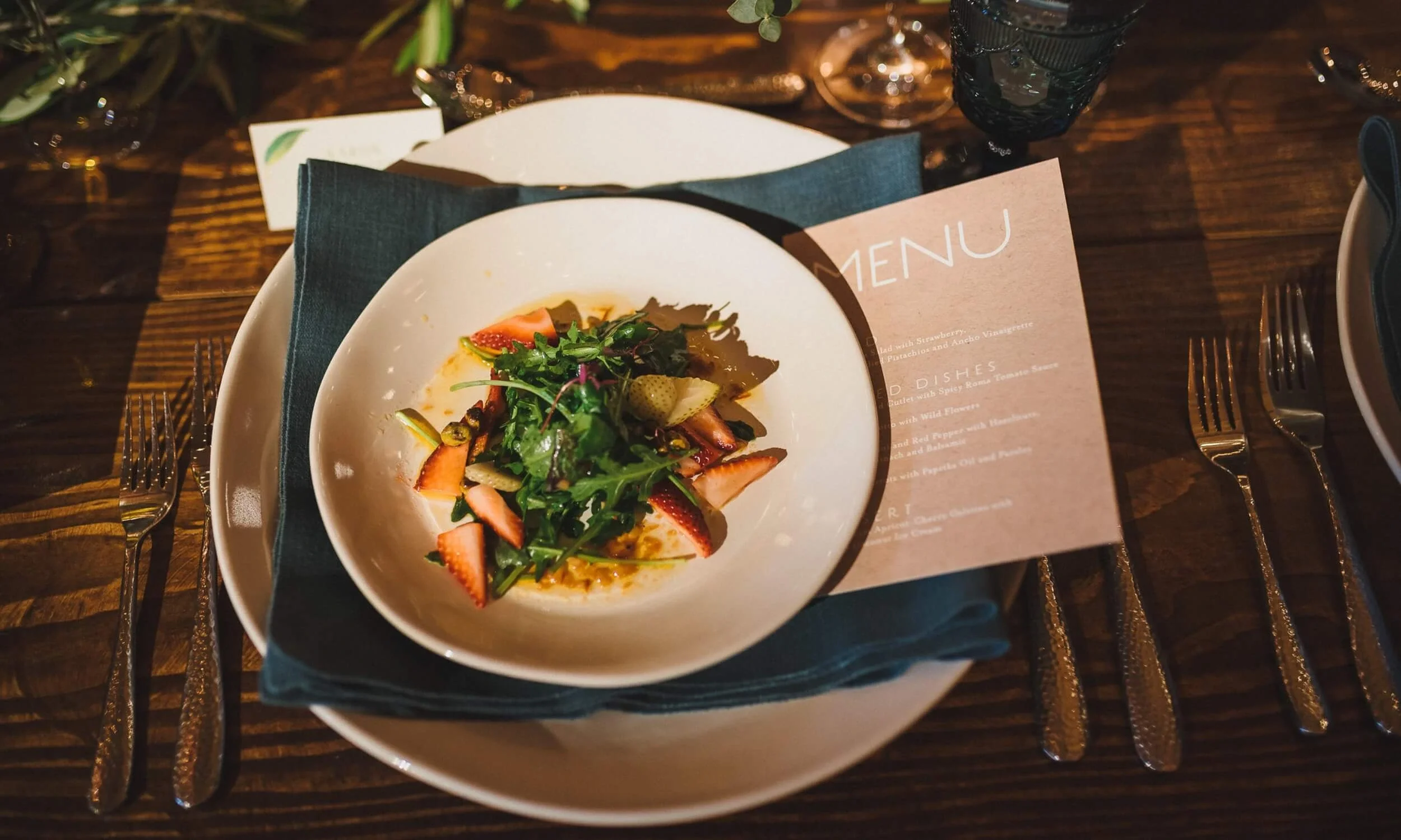 plated wedding catering