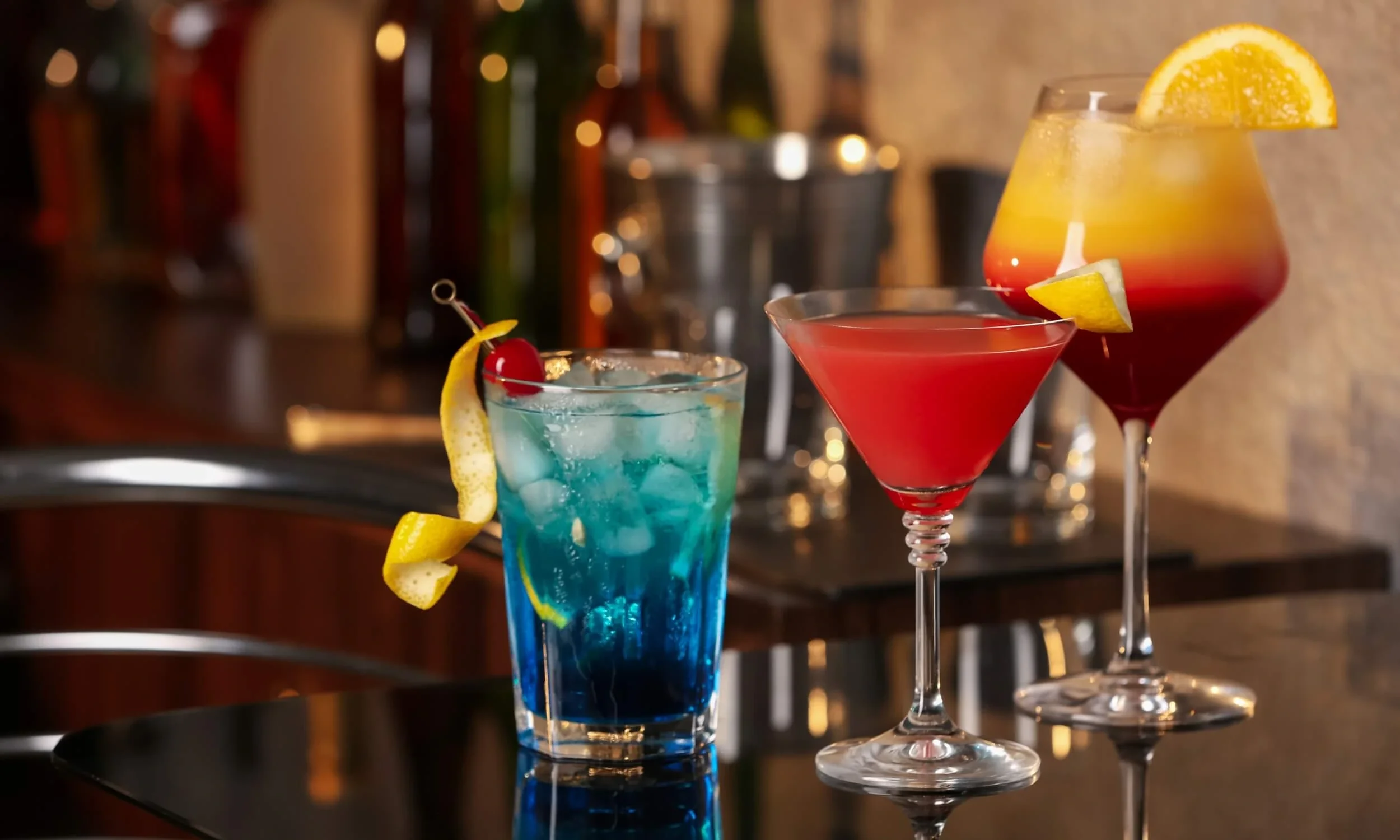 three cocktails