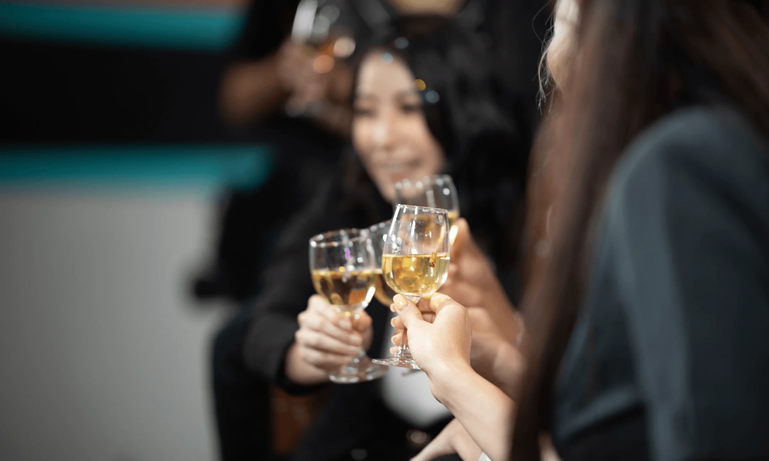 people drinking at an event