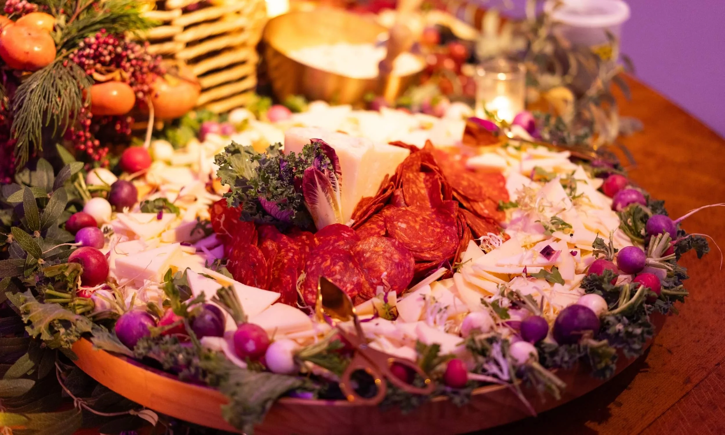 charcuterie and cheese grazing display
