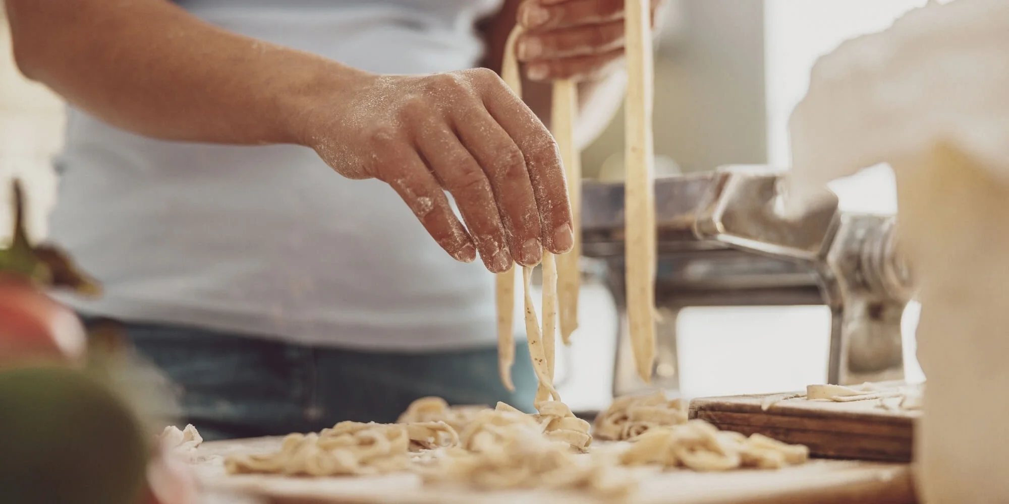 making pasta from scratch