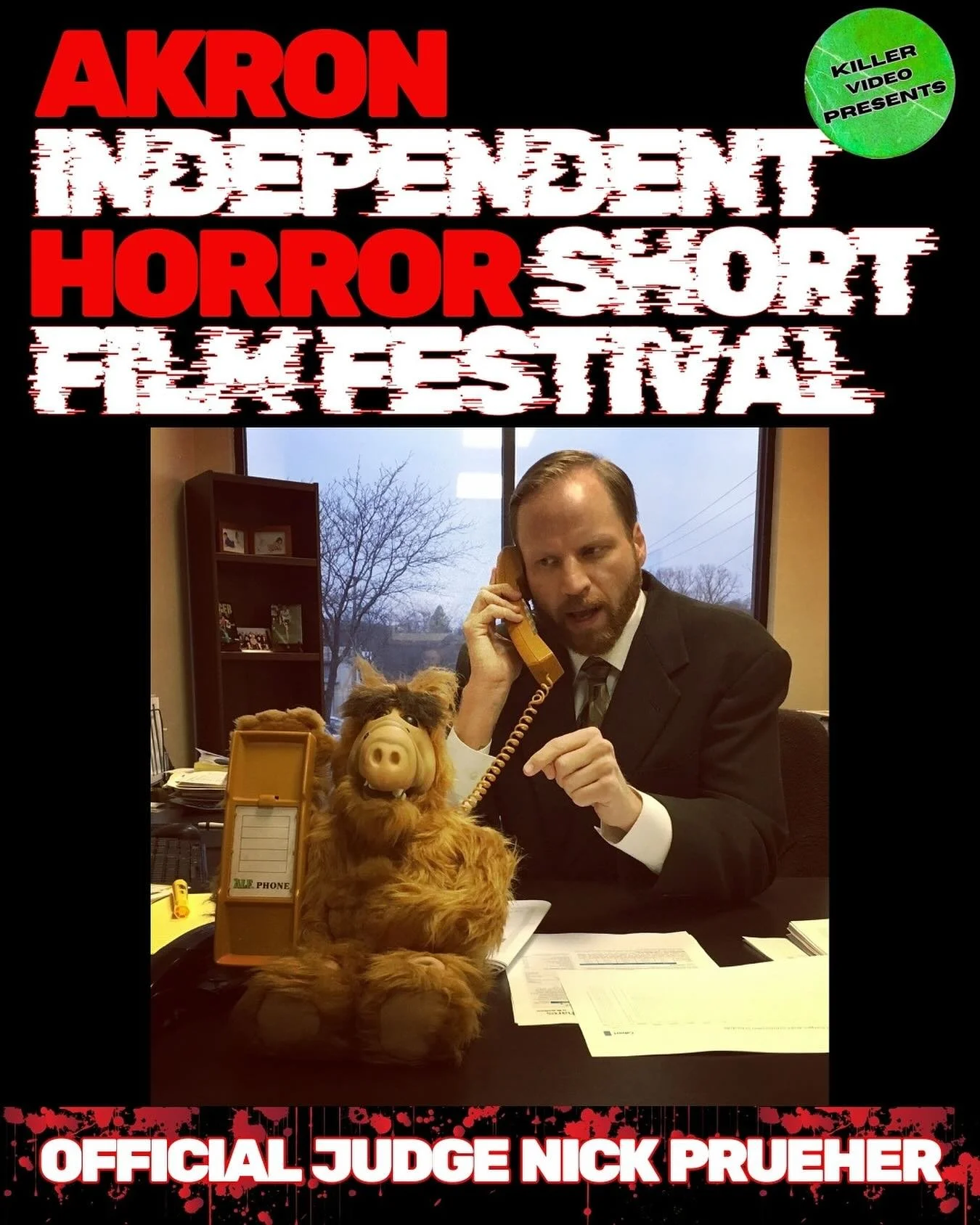 We are thrilled to announce our first official judge of the Akron Independent Horror Short Film Festival, the one and only Nick Prueher.

Nick Prueher&rsquo;s TV credits include Mystery Science Theater 3000, The Colbert Report, and the Late Show with