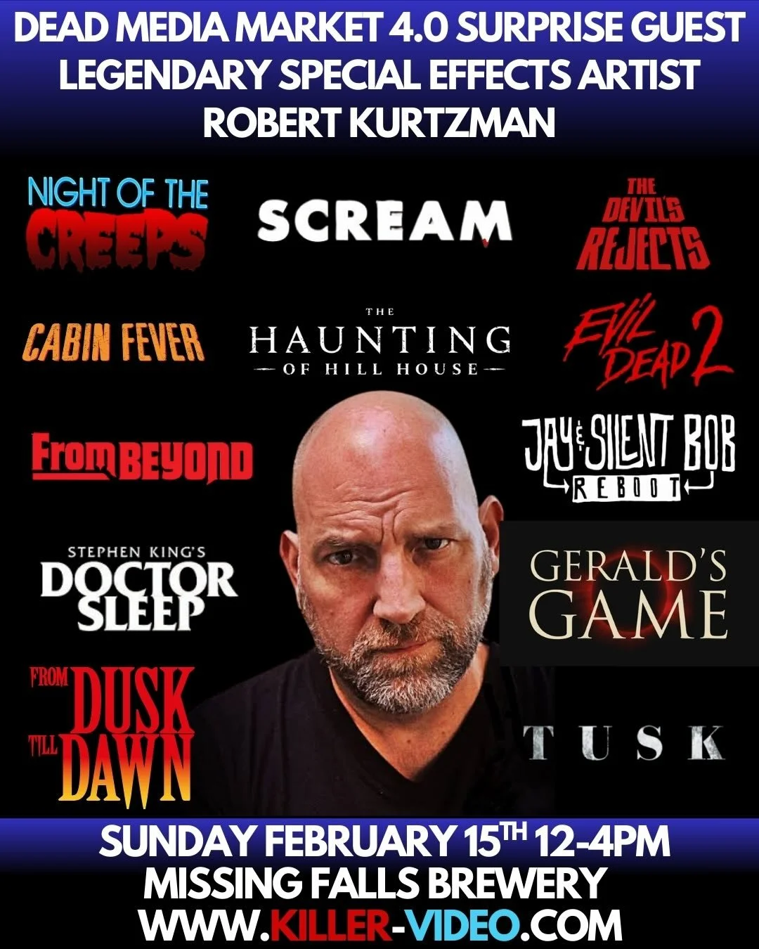 Hey Y&rsquo;all, We sure have a surprise for you!!

We&rsquo;re thrilled to host special effects legend Robert Kurtzman at our upcoming Dead Media Market. He&rsquo;s the visionary responsible for the iconic practical gore and creature designs that sh
