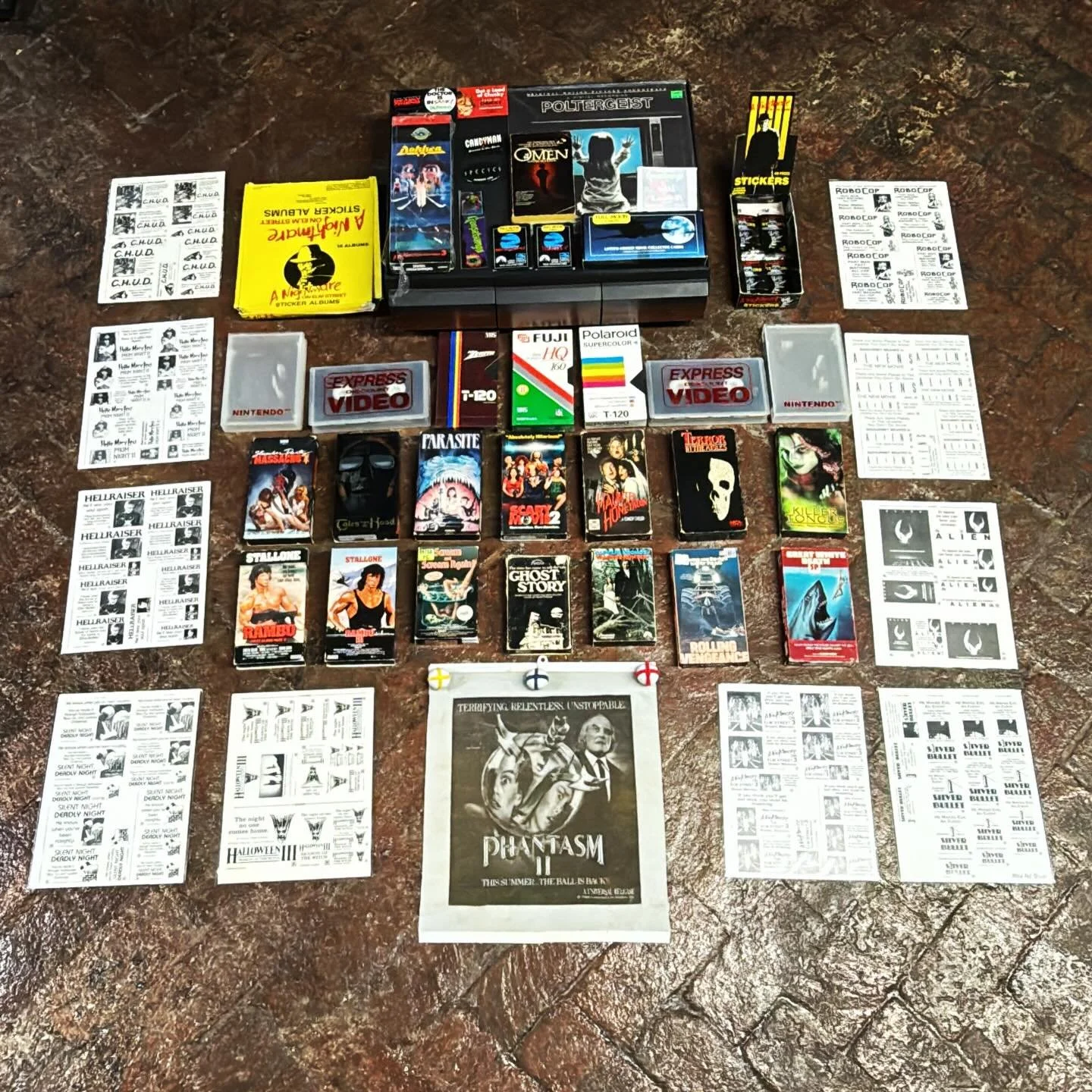 Still coming down from Dead Media 5, what an amazing show! Here&rsquo;s what we picked up for the museum, a generous blend of deals and donations from our awesome community. A trio of Beta tapes, promo pins, Poltergeist vinyl and super rare NOES prod