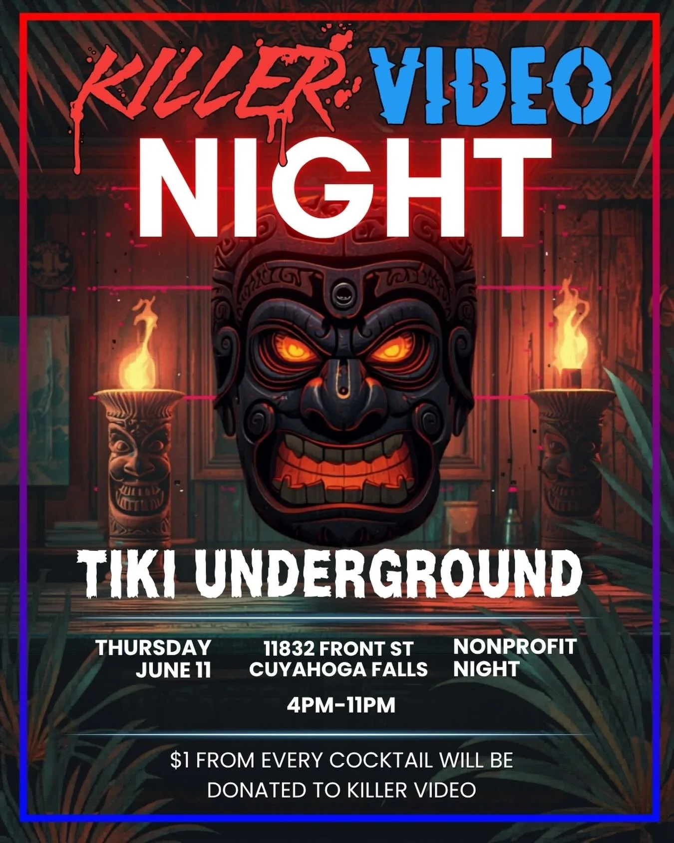 What an amazing (and easy!) way to support physical media and share good vibes, cocktails, and mocktails. All you do is&hellip; join us at Tiki Underground! 🍹📼

Tiki Underground is hosting an incredibly generous &ldquo;Non-Profit Night&rdquo; to be