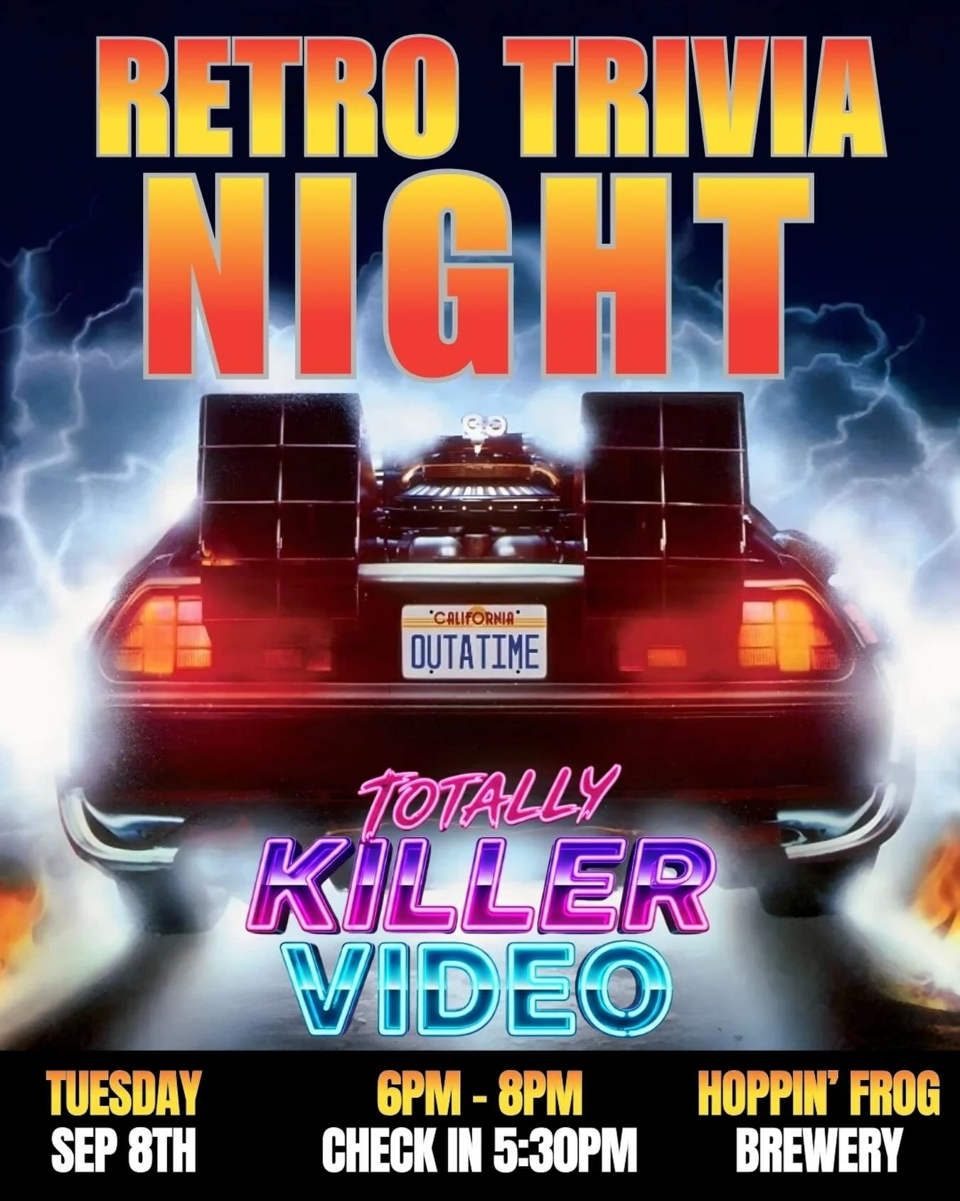 With our upcoming announcement about the Totally Killer Video (@totallykillervideo) expansion, we are excited to kick it off with a new trivia series at Hoppin&rsquo; Frog! Rewind time and join us for a monthly Retro Trivia Night at The Hoppin&rsquo;