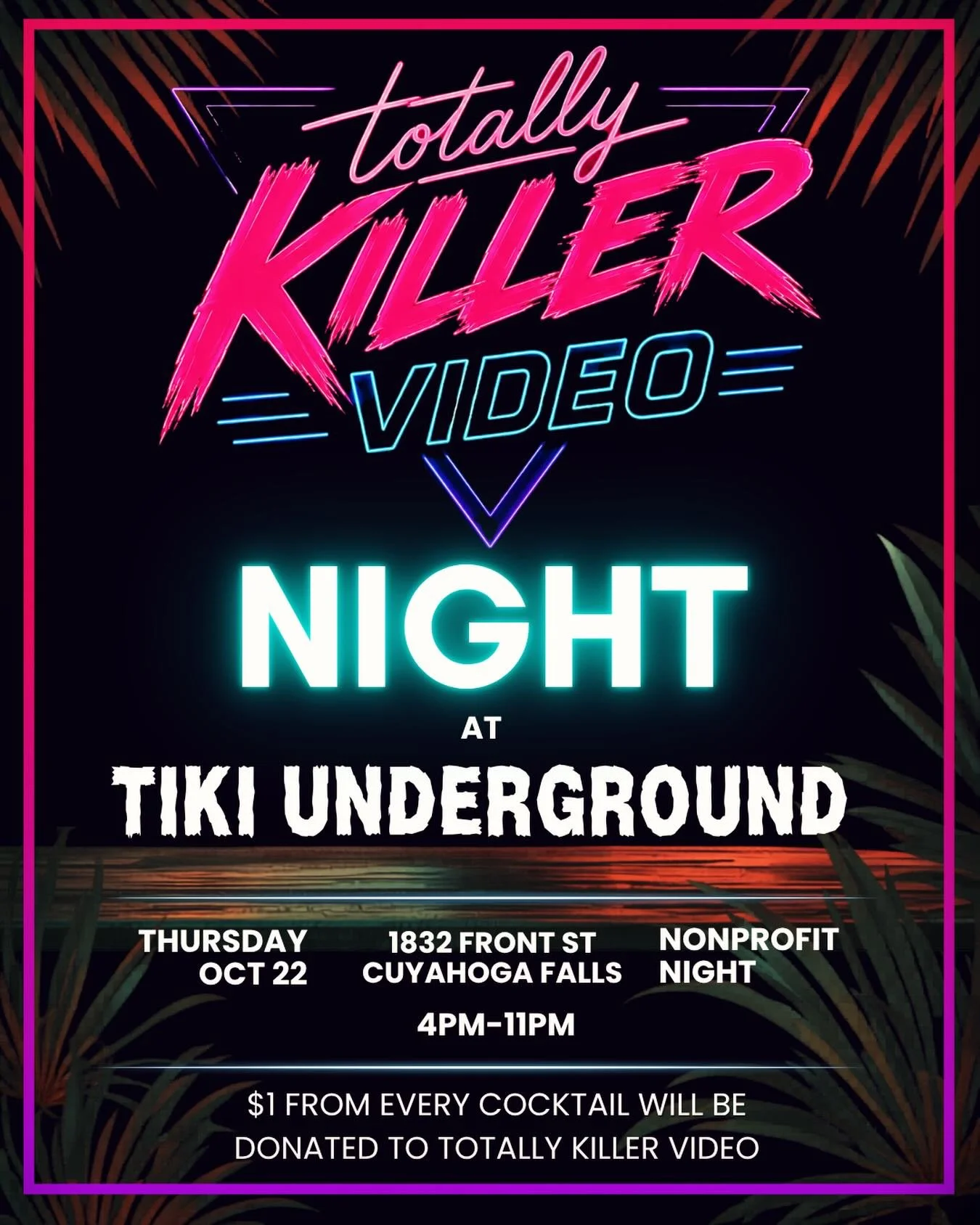Join the revolution for physical media! 🍹📼

Tiki Underground is hosting a special Nonprofit Night &amp; Kickstarter Rally to benefit Totally Killer Video! Whether you&rsquo;ve already backed our campaign or want to see what we&rsquo;re building, co