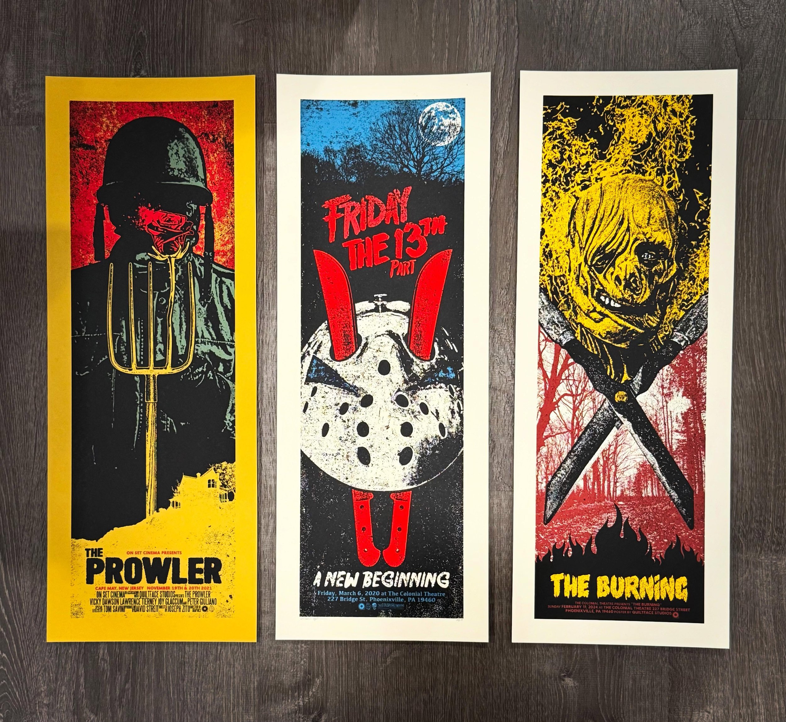SURPRISE DROP: Limited Chris Garofalo 9&rdquo;x24&rdquo; Screenprint Packs! 

Cult cinema illustrator Chris Garofalo (@gdsnwrx) just donated 10 sets each of two hand-pulled screenprint trios to help push Totally Killer Video across our Kickstarter fi