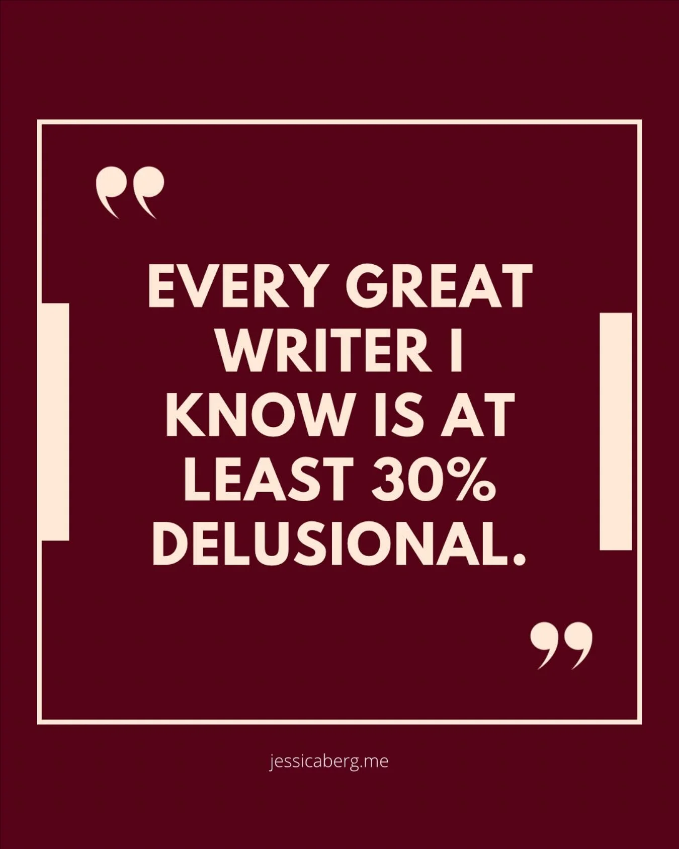 You have to be. No rational person wakes up and thinks, &ldquo;I&rsquo;ll spend the next four years rearranging the same sentence until it stops hurting.&rdquo;

That&rsquo;s not logic. That&rsquo;s faith disguised as ambition.

Delusion is the defin