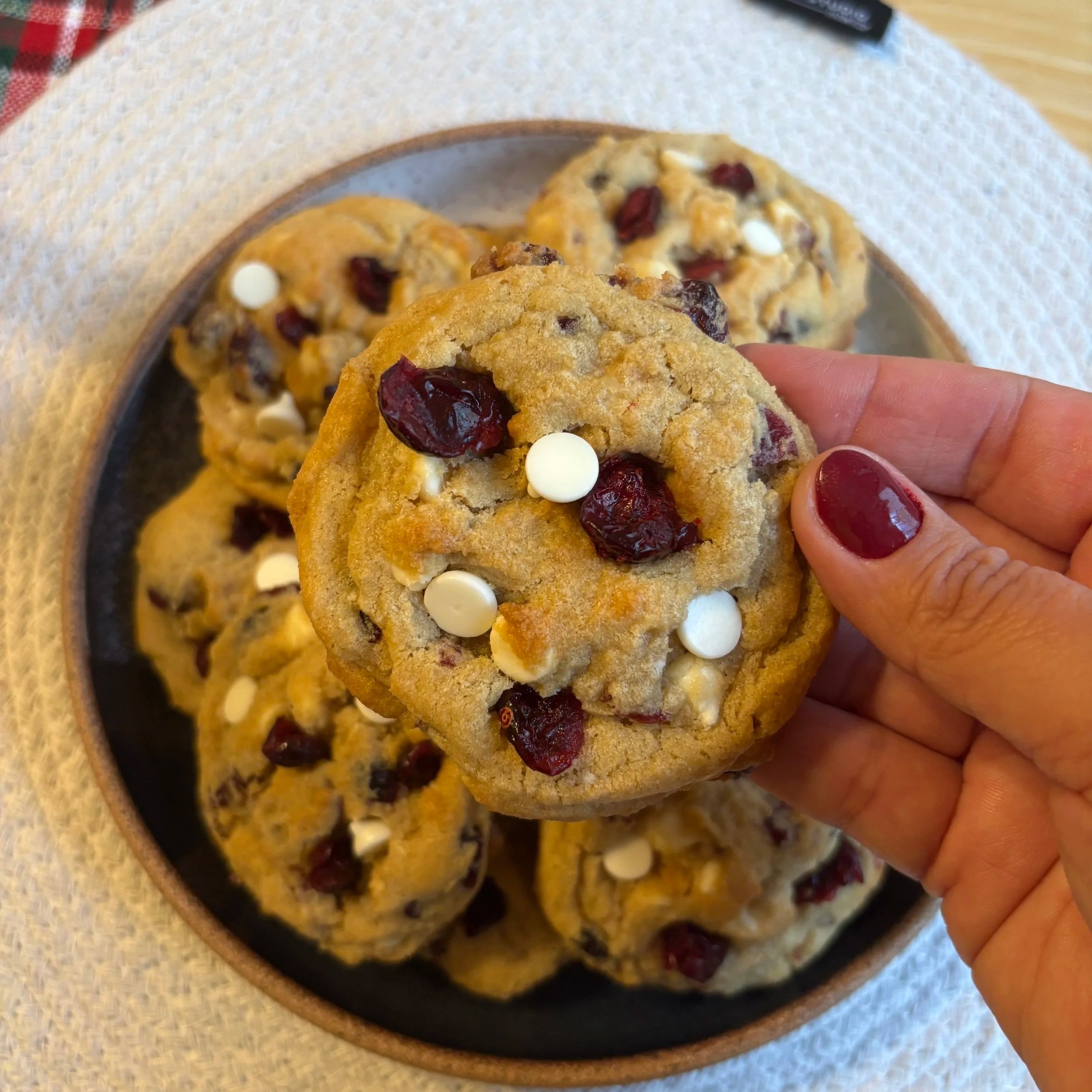 White Chocolate & Dried Cranberry Cookies