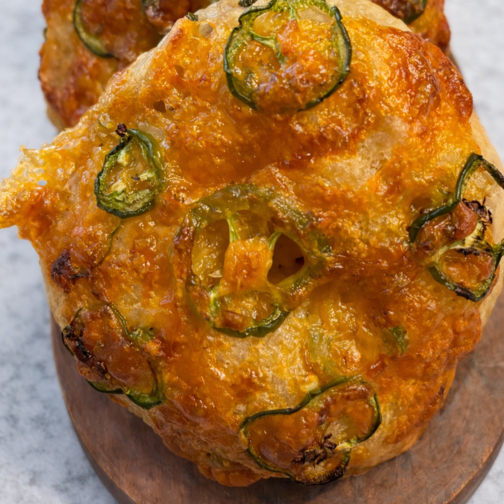 Cheddar & Jalapeño Sourdough Bagels