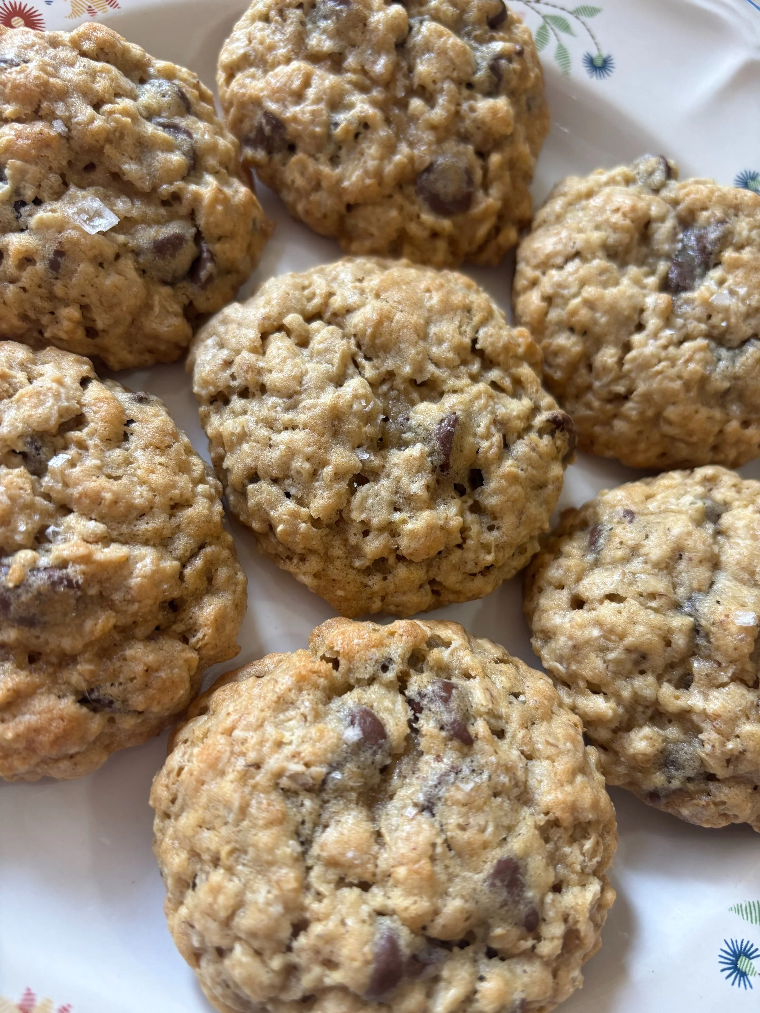 Sourdough Discard Oatmeal Chocolate Chip Cookies