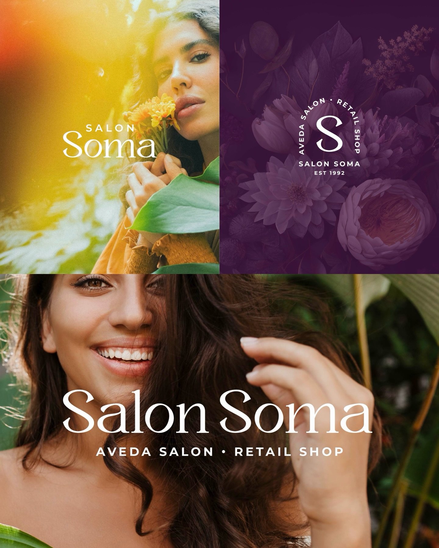 Logo makeover ✨ Here&rsquo;s an idea I have for updating this logo for a salon that I know a few things about: They&rsquo;re a classic neighborhood fave, enduring, vibrant and friendly, and their signature color is purple. Do you think I pulled it of