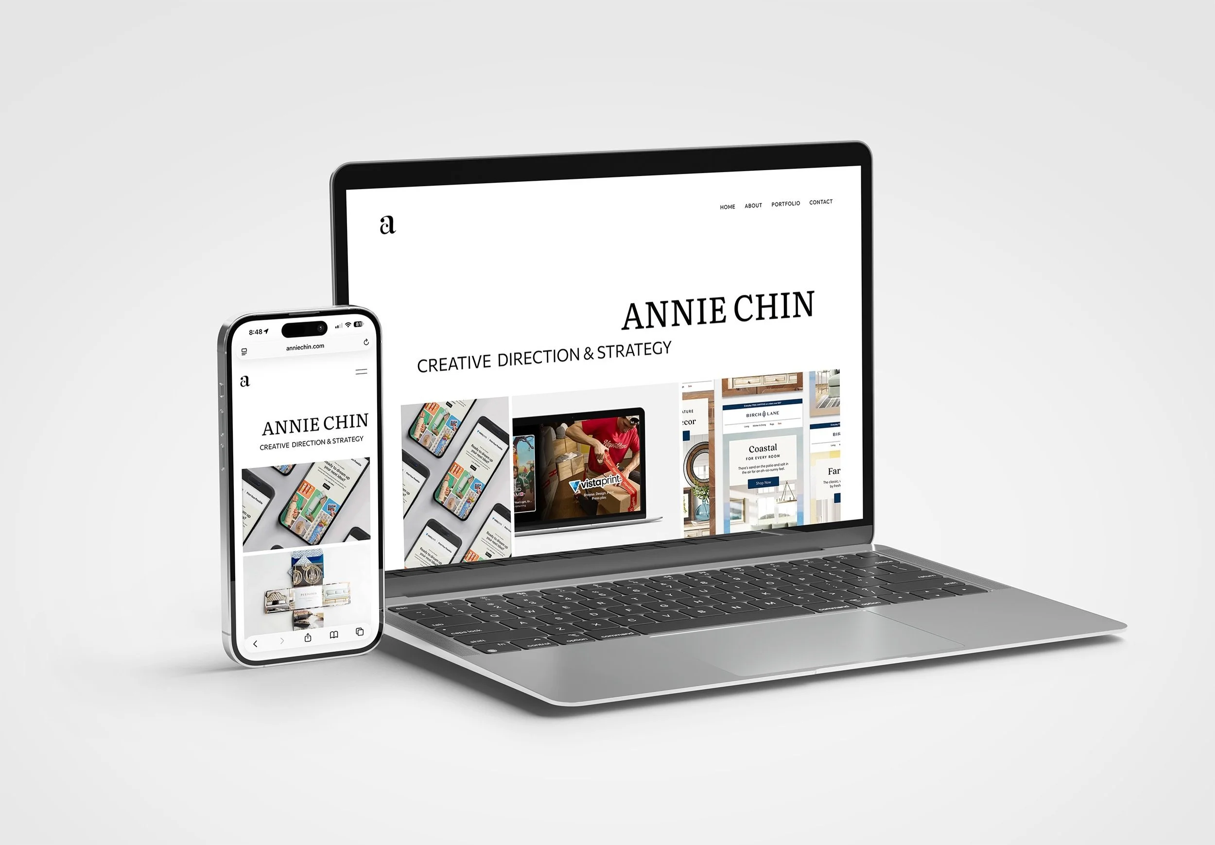 I was honored to design and build a new portfolio website for a fellow Creative, Annie Chin. 

GOALS 🥅
Our goal was a personal brand and portfolio site that did a few important things on only a few pages: showcase Annie&rsquo;s expertise as a Creati