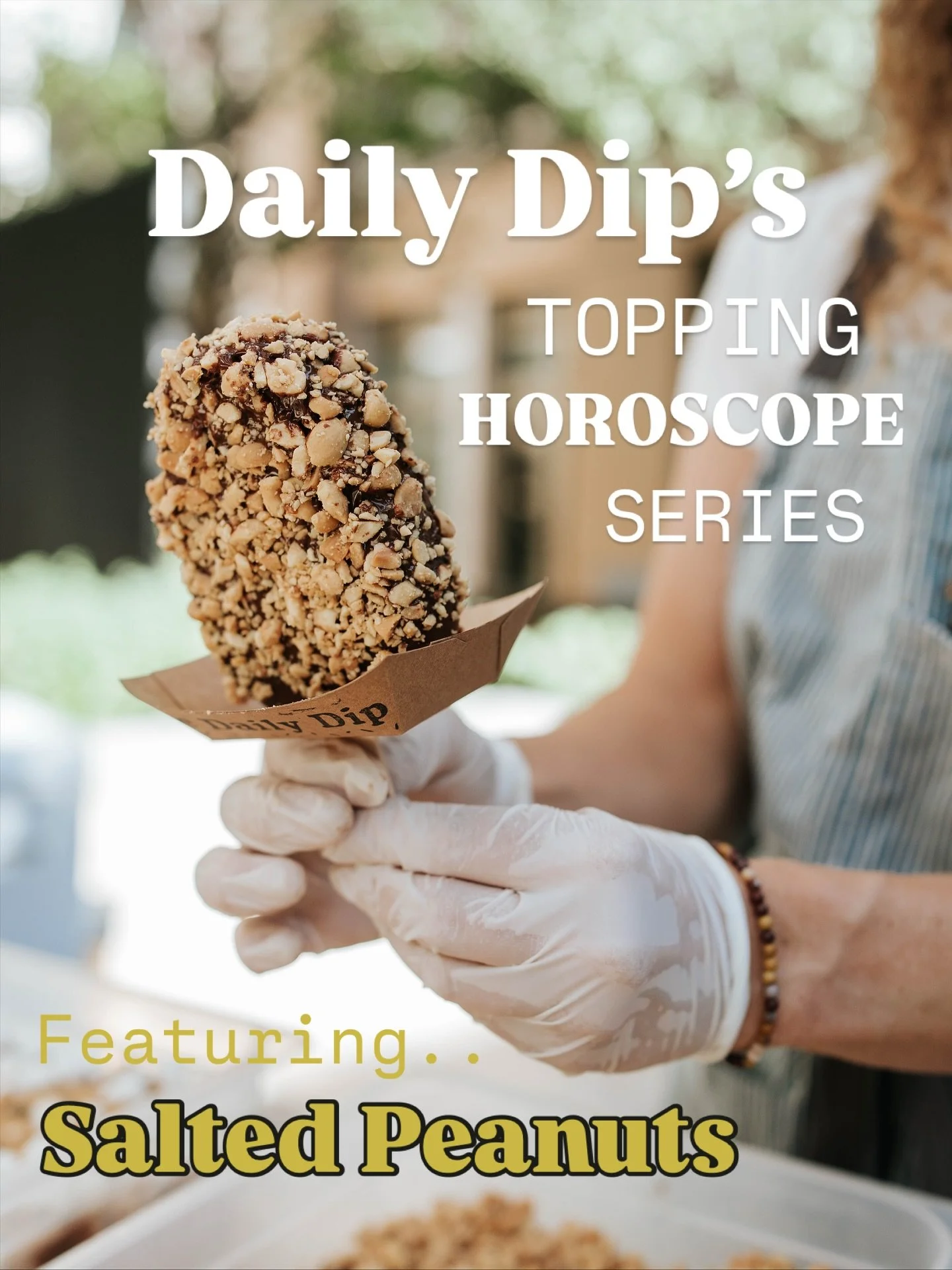 If you top your bar with salted peanuts&hellip;..

&bull; You&rsquo;ve got substance. No fluff, no drama &ndash; just depth.
&bull; You&rsquo;re sweet, but with a salty streak that keeps things interesting. 
&bull; You give &ldquo; classic with a kic