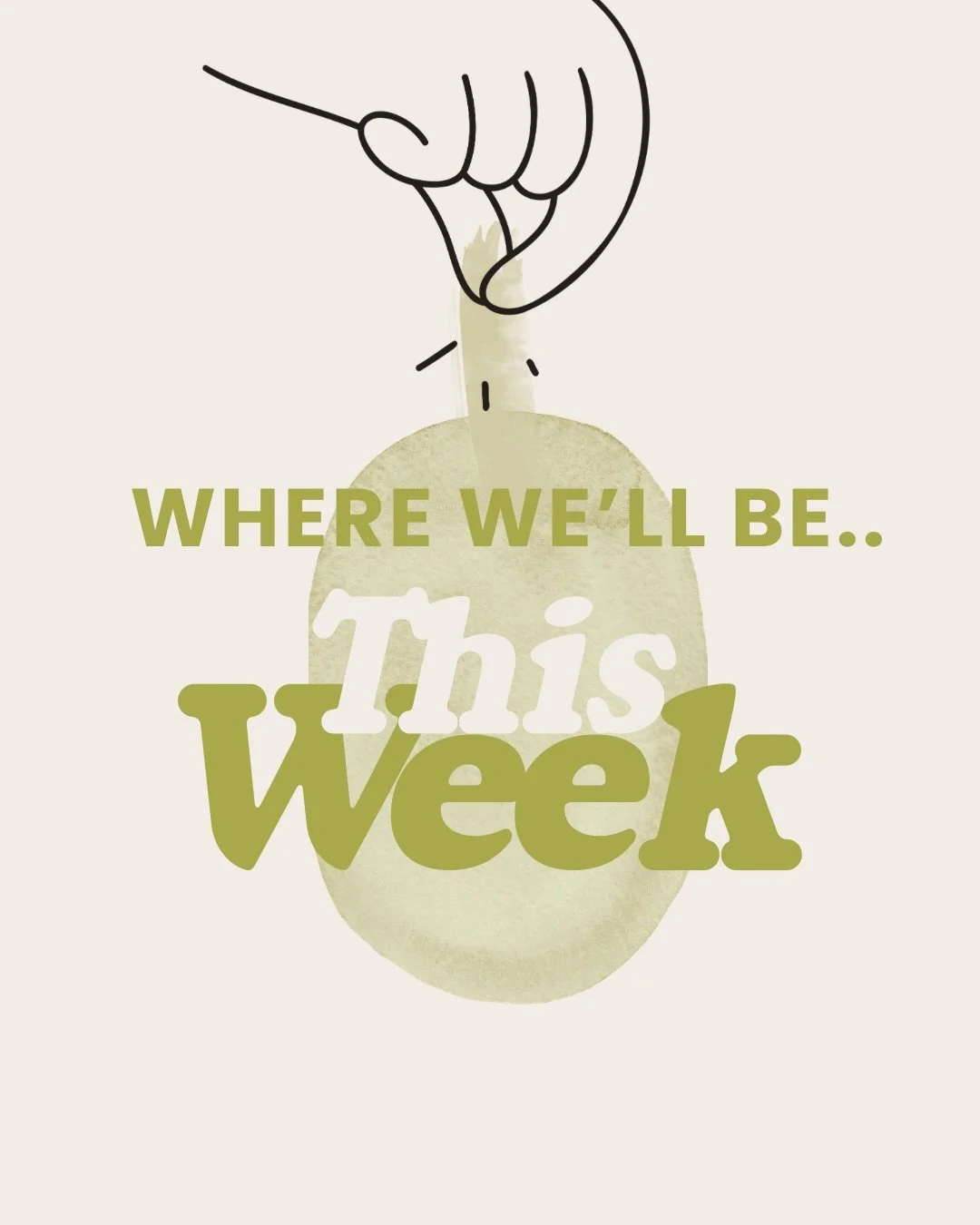 The Weekly Schedule is here. Catch us where ya can!