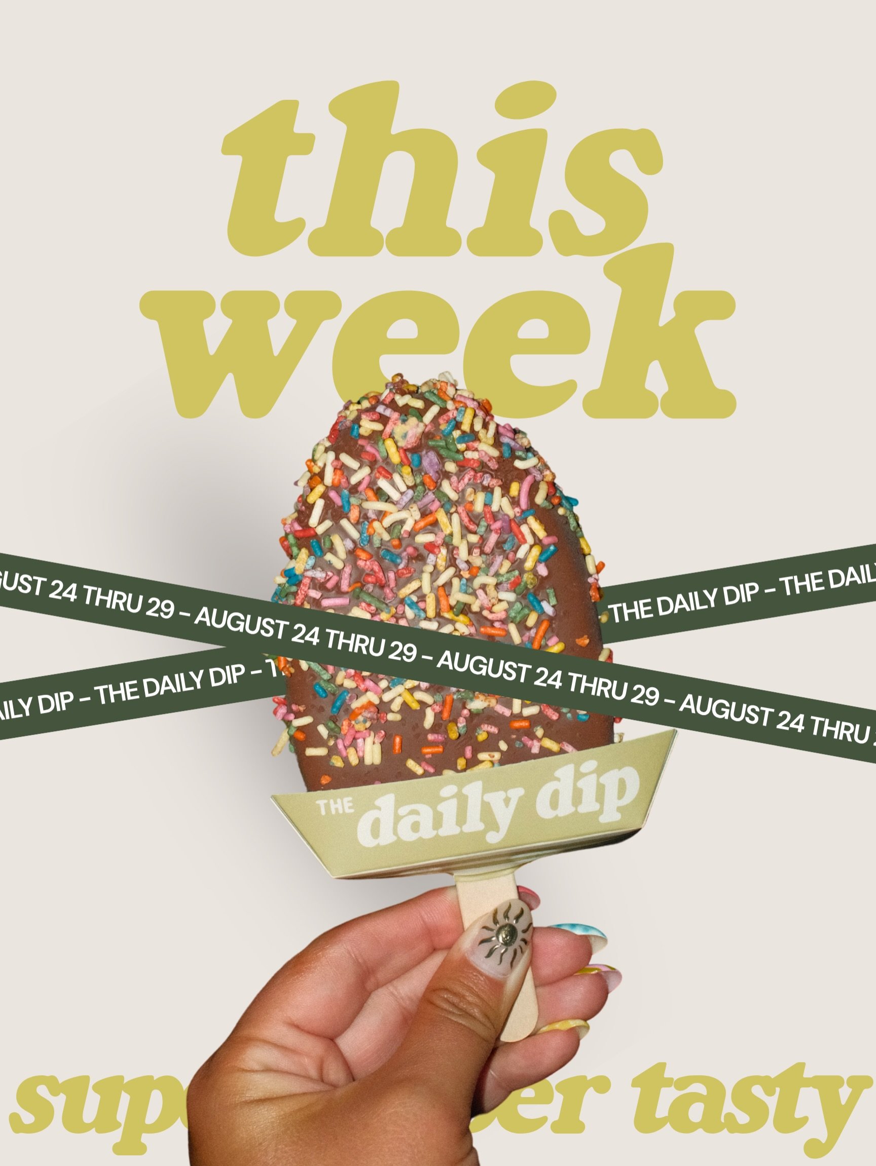 Here&rsquo;s the schedule for the week! 

TBH last week&rsquo;s heat wave was somehow (too) hot that no one wanted to come out of the house, frolic in the heat and partake in the goods. 

So I&rsquo;m praying to the weather gods that it&rsquo;ll cool