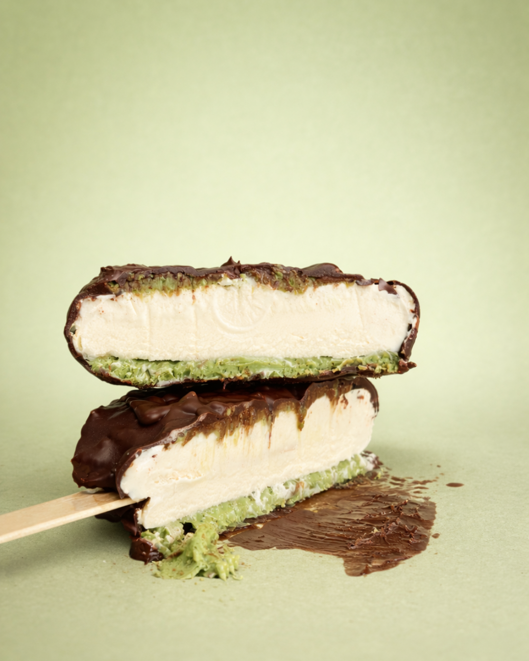 Icecream bar with dubai cream