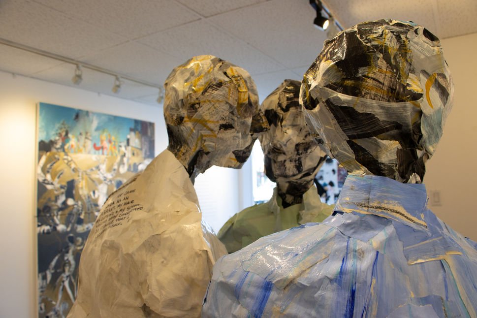 Private Party
Lifesize three person-sculpture interactive installation, in collaboration with Tanya Bub
2021