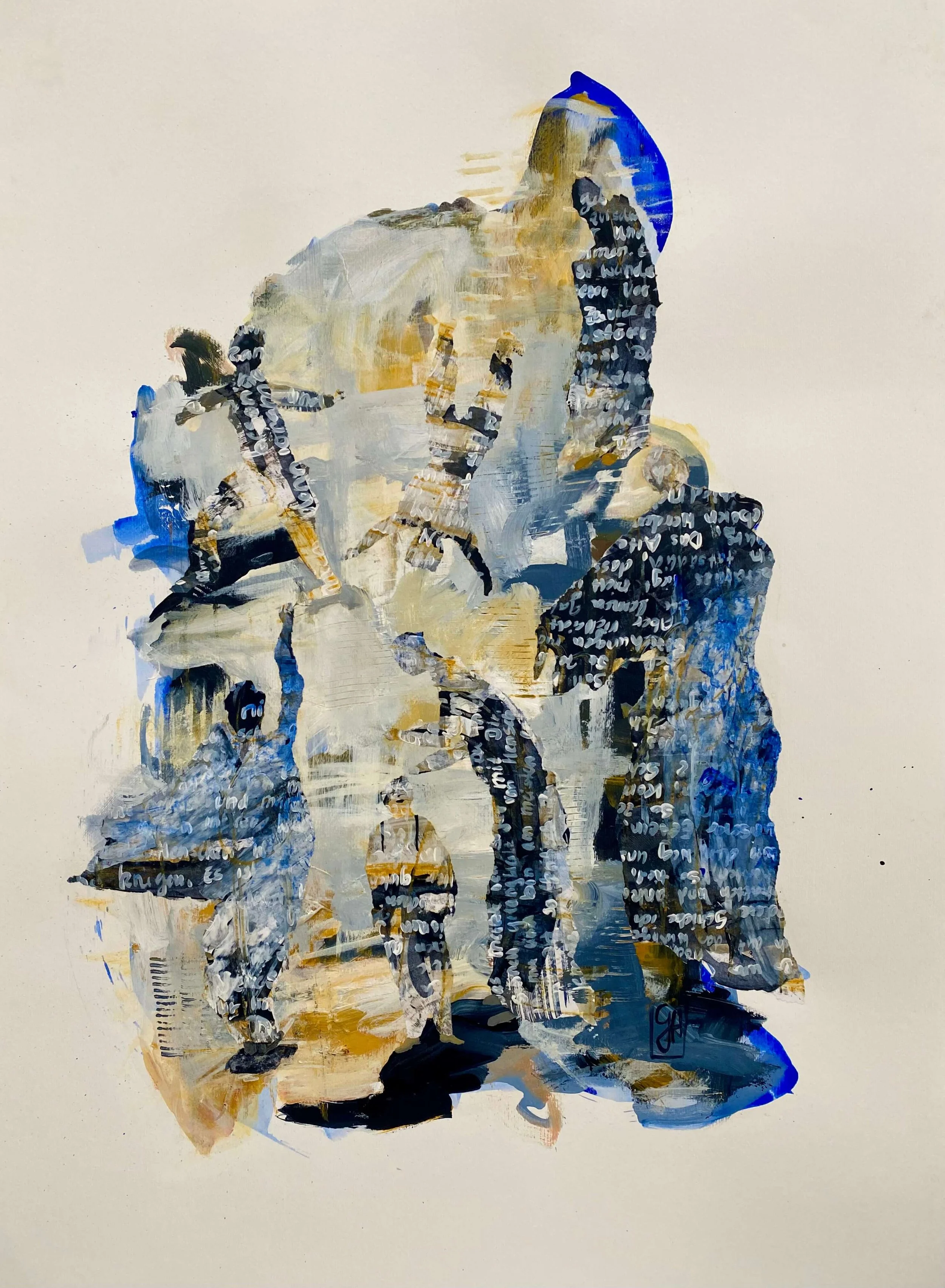 Skipping Stones
2024
Mixed media collage on paper
100 x 70 cm / 40 x 28 in