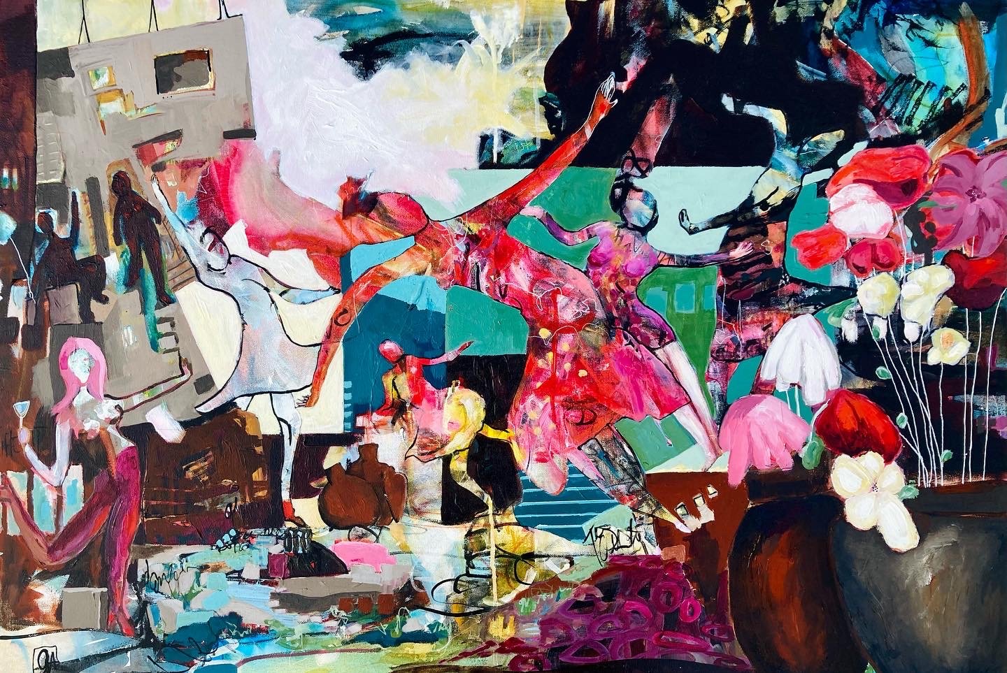 Editha
2022
Acrylic and crayon on canvas
28 x 40 in / 70 x 100 cm
Private collection