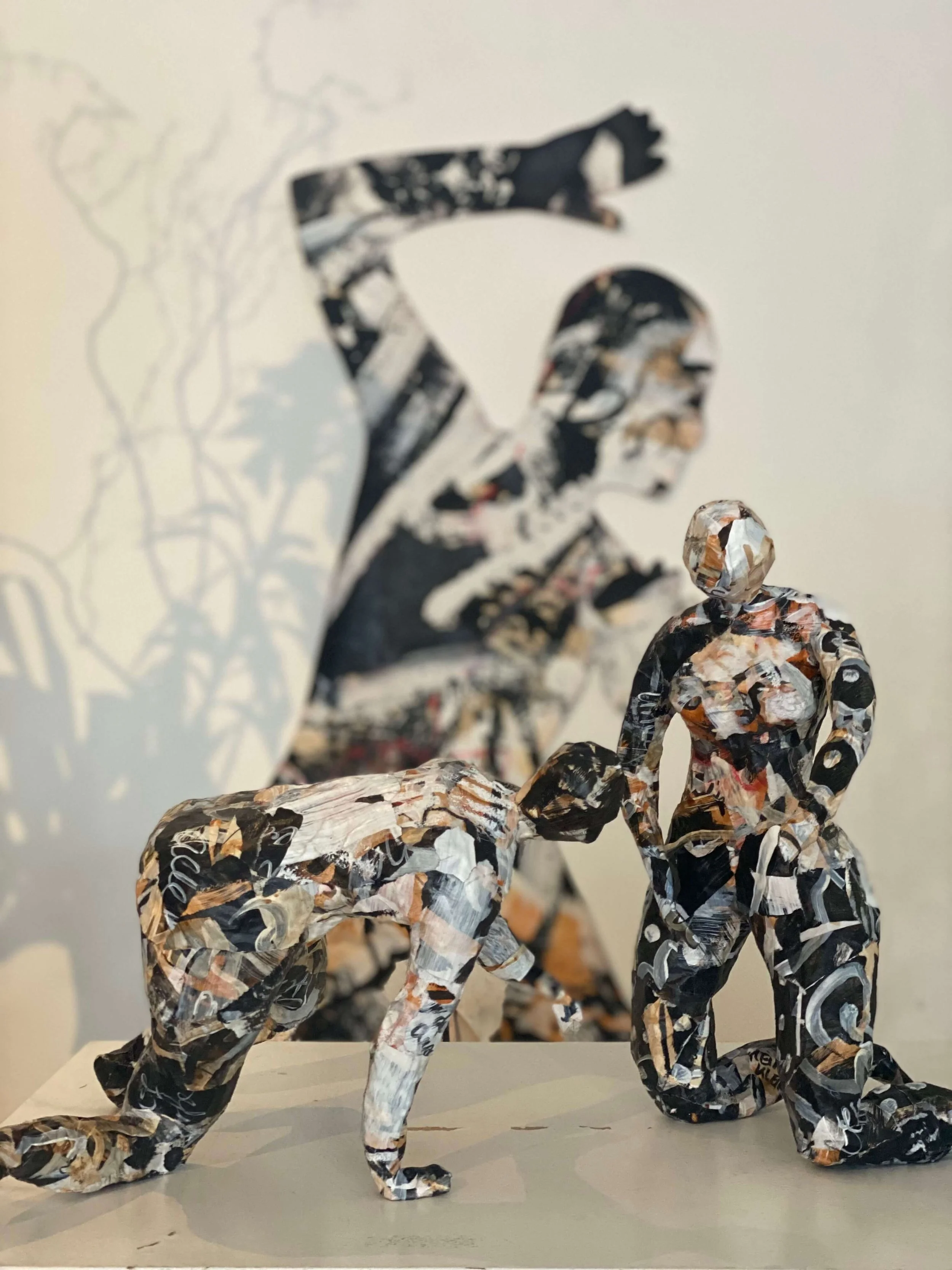 Set Like False Memories
2024 
Paper, tape, glue, acrylic painting rips
55 x 26 x 36 cm / 22 x 10 x 14 in - 
The title is a line from the book "Stasiland" by Anna Funder