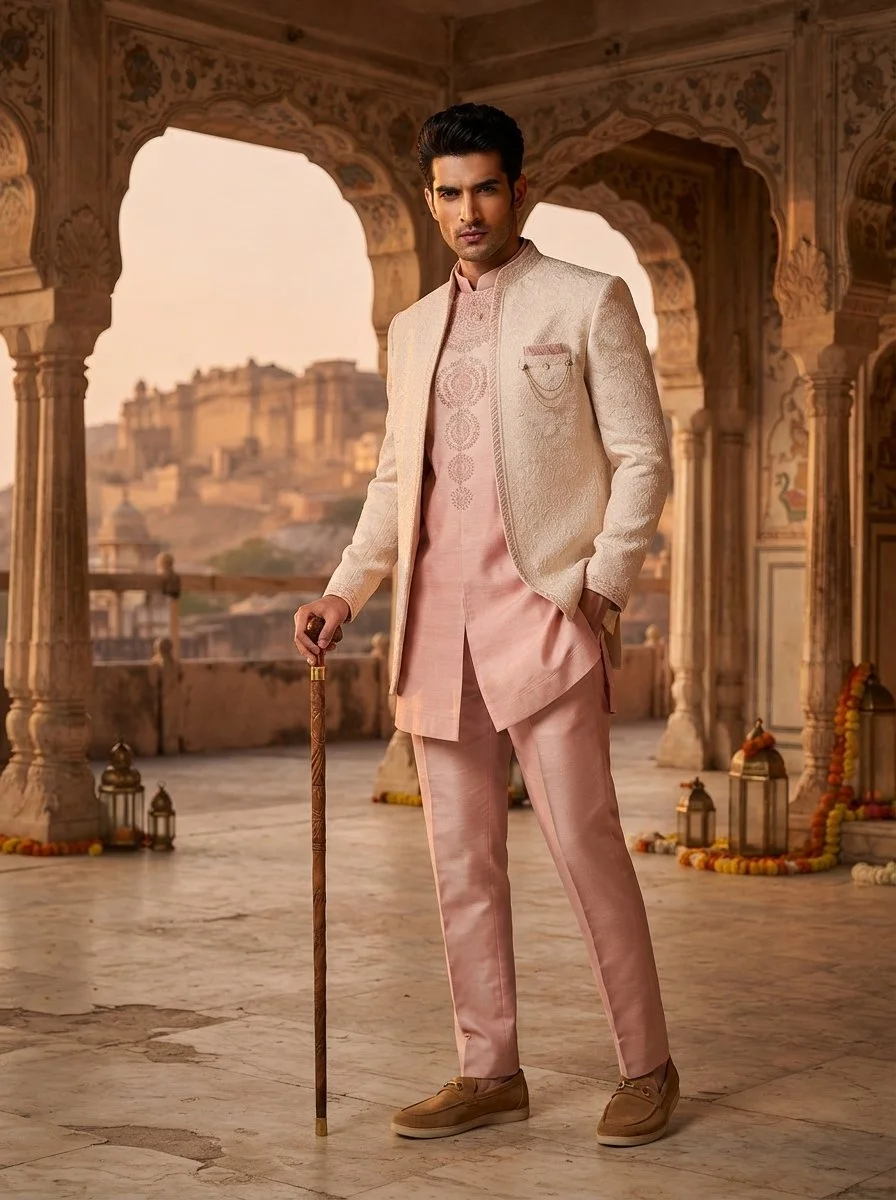 Rosewater Maharaja Sherwani