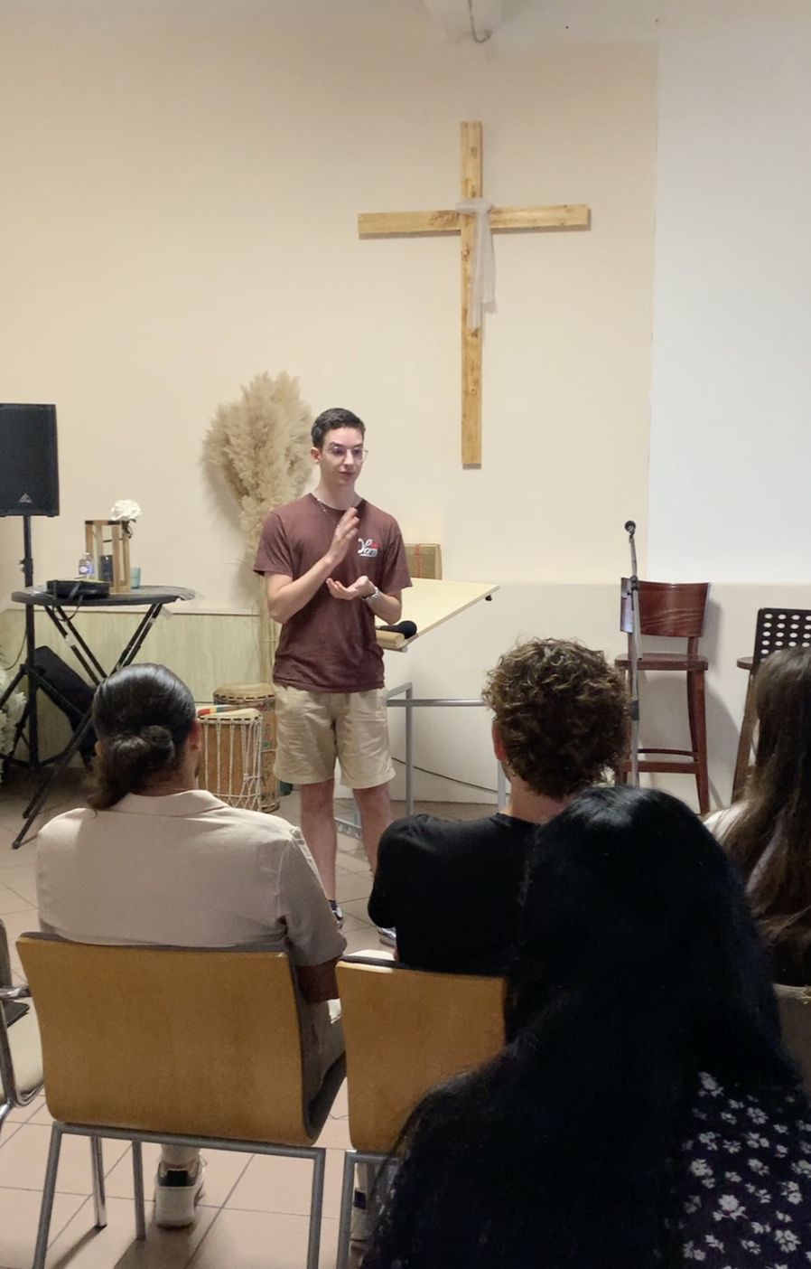 Preaching at Estevan's Church