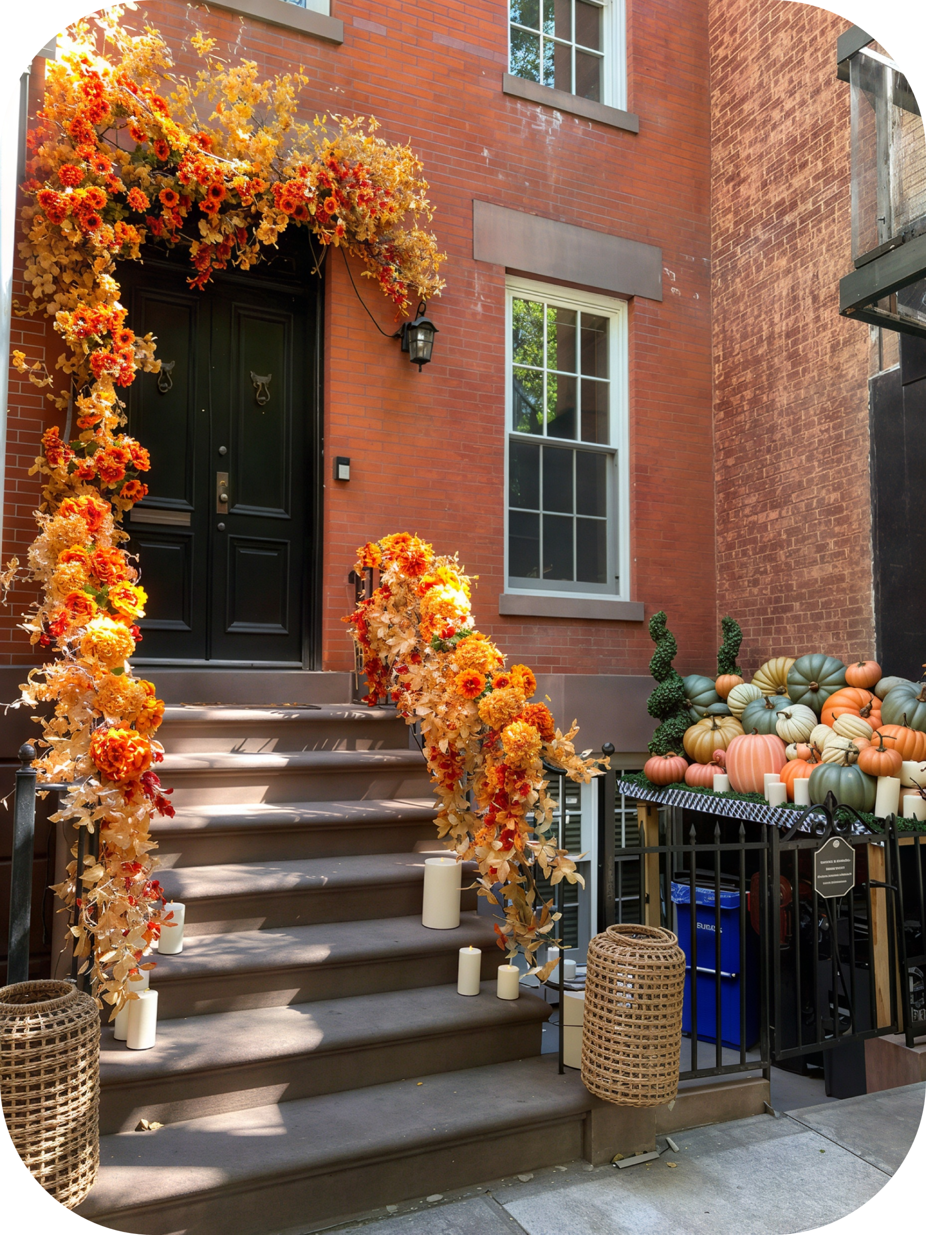 Kristi Hemric's front door fall design.