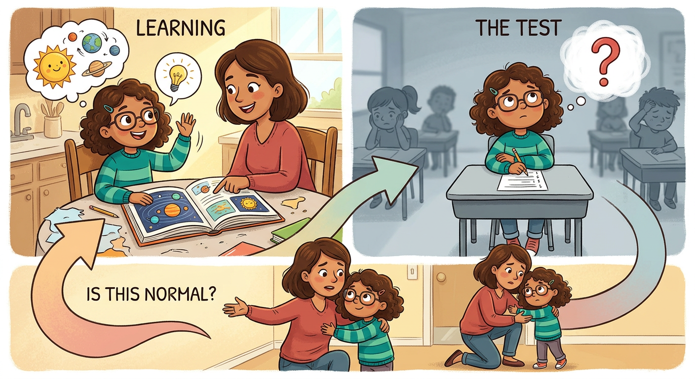 My Child Understands the Lesson, but Blanks Out on Tests. Is This Normal?