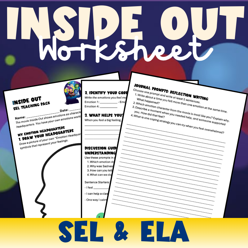 Inside Out SEL | Worksheet — Teachertainment