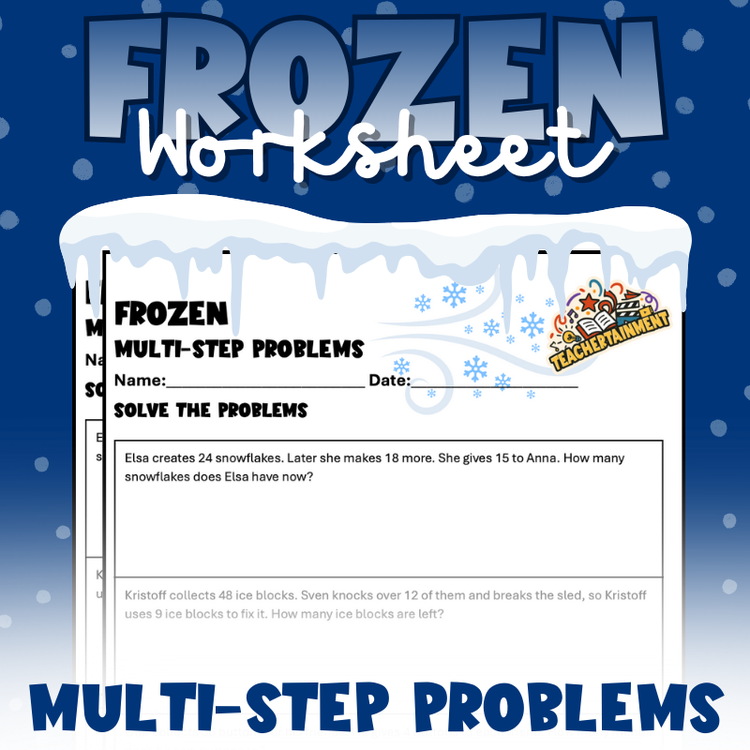 Frozen – Math, Multi-Step Word Problems | Worksheet (Upper Elementary)
