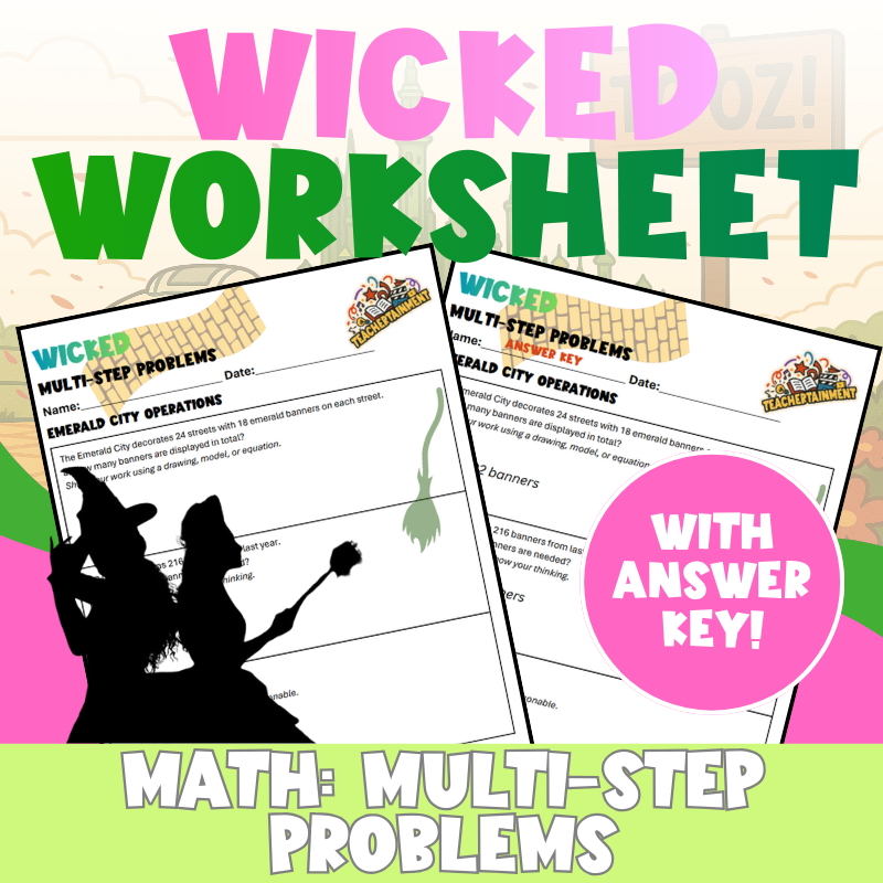 Wicked Multi-Step Word Problems Worksheet | Elementary Math Practice