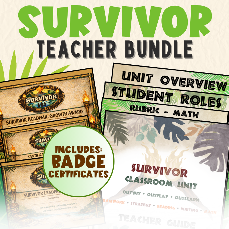 Survivor Classroom Teacher Bundle | Packet