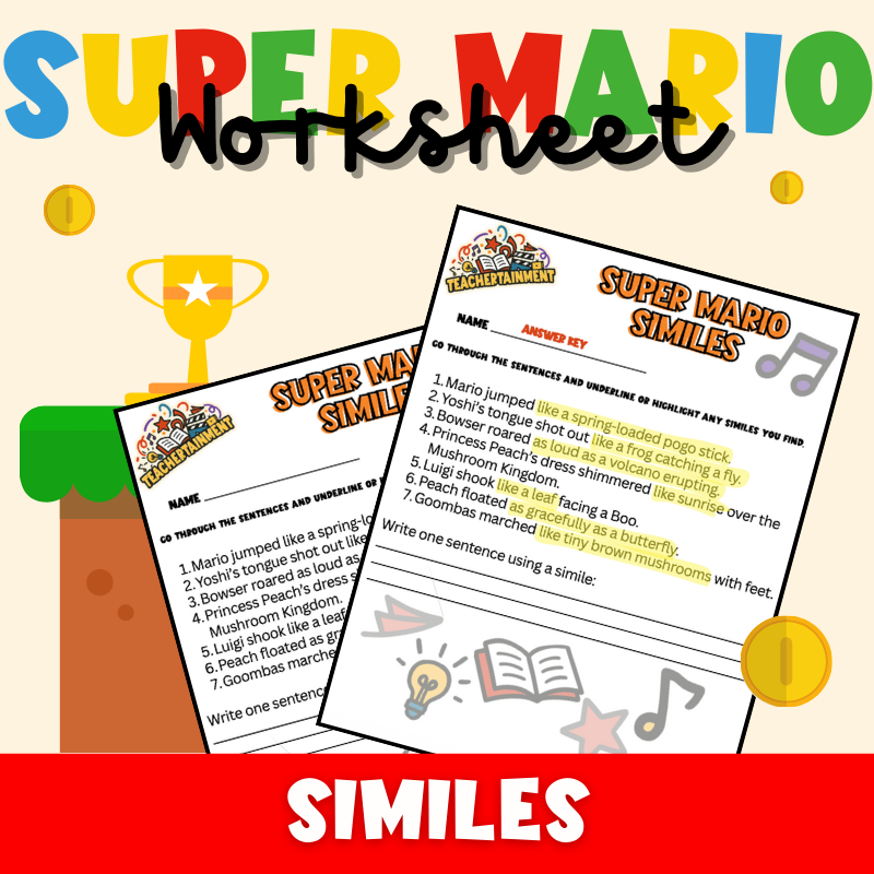 Super Mario – Similes | Worksheet (ELA)