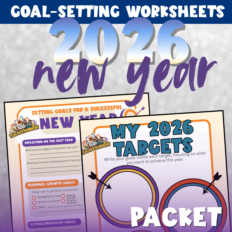 New Year Goal-Setting Worksheet Packet — Teachertainment
