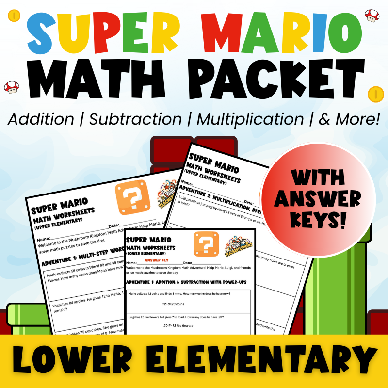 Super Mario Math (Lower Elementary)