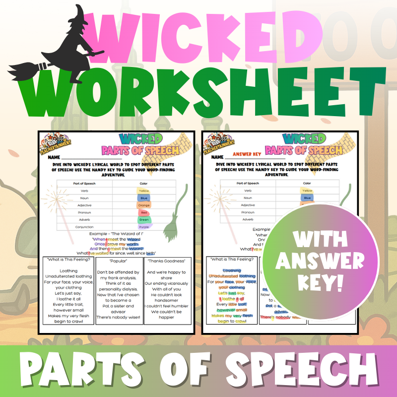 Wicked Parts of Speech | Worksheet