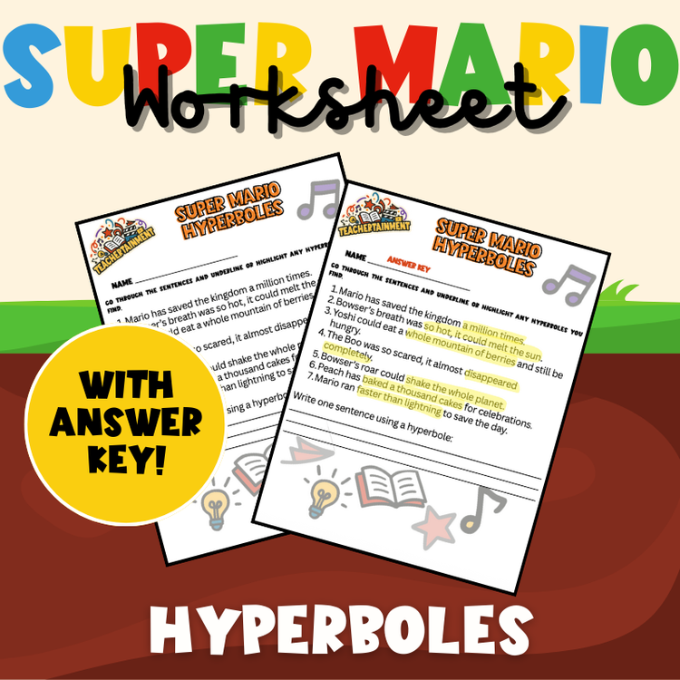 Super Mario – Hyperboles | Worksheet (ELA)