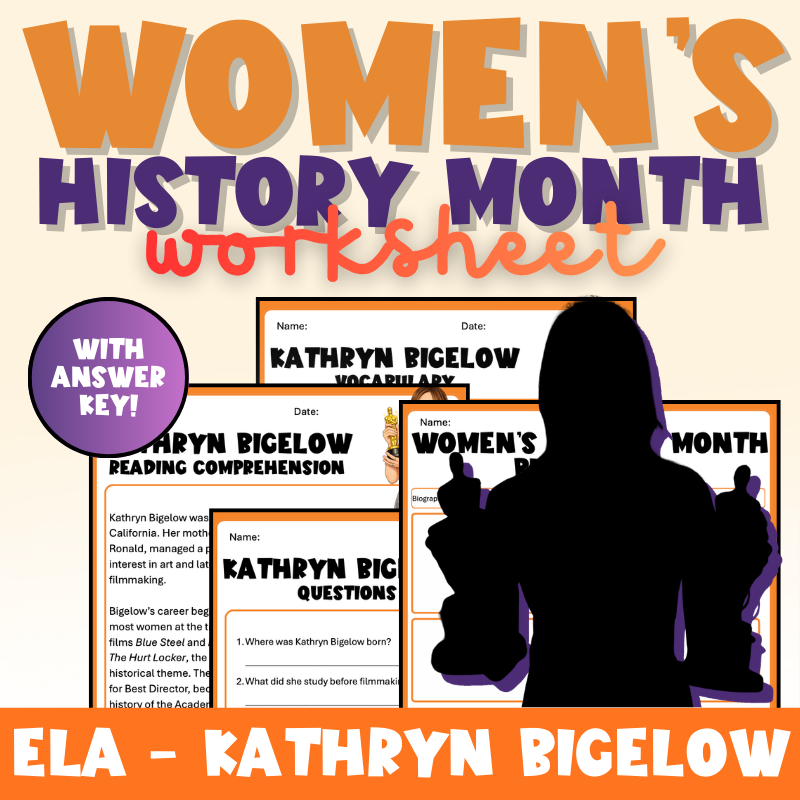 Women’s History Month | Kathryn Bigelow Biography Worksheet