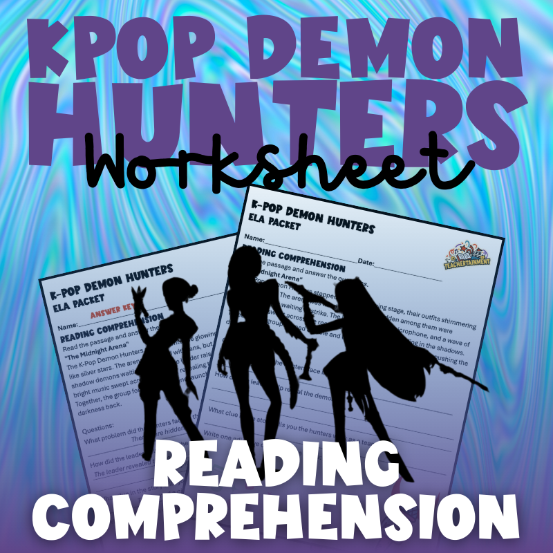 K-Pop Demon Hunters – Reading Comprehension ELA | Worksheet (Upper Elementary)